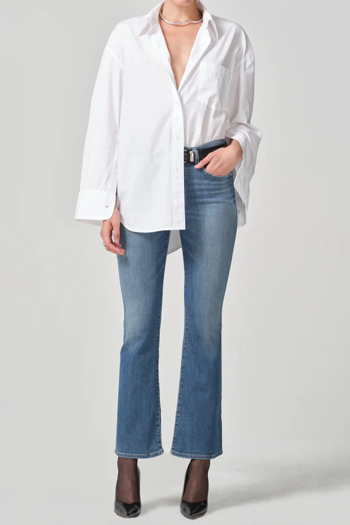 Cocoon Shirt in Optic Wite - Image 3