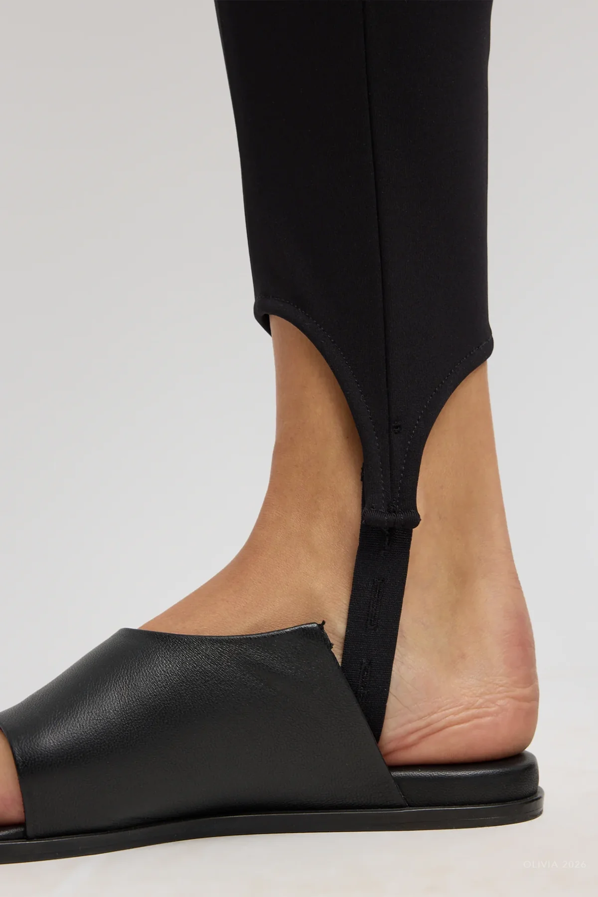 Compact Ultra Stretch Knit Stirrup Legging in Black - Image 5