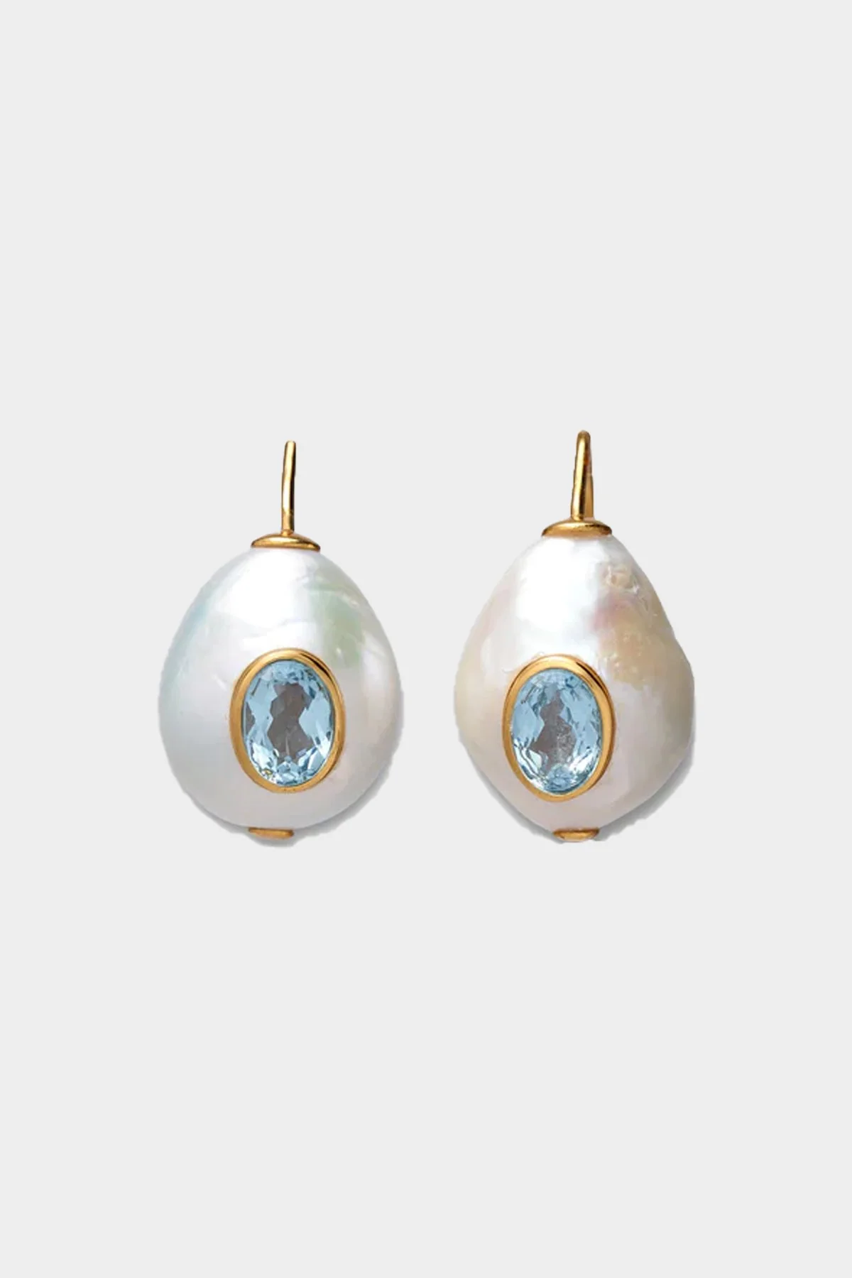 Pearl Pablo Earrings in Blue Topaz