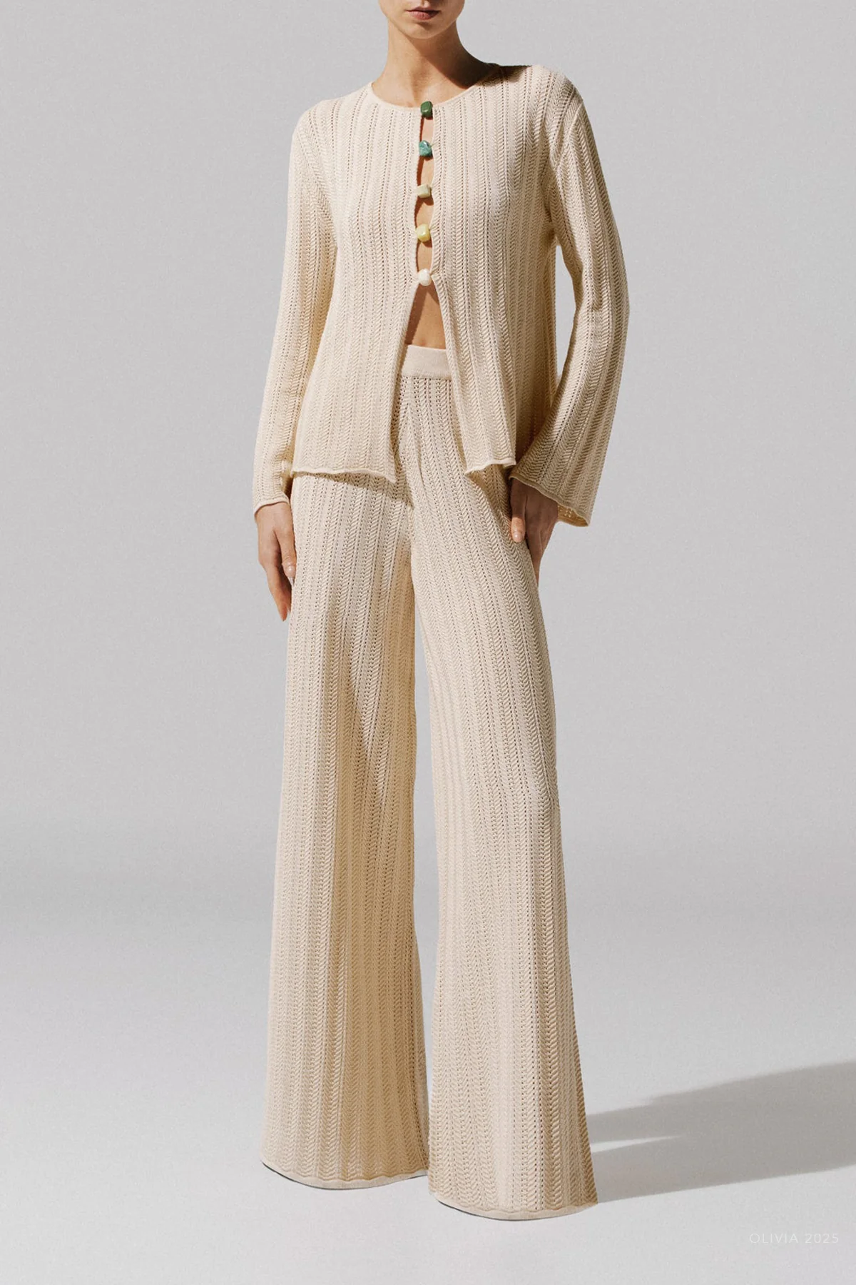 Corsica Pant in Ivory - Image 3