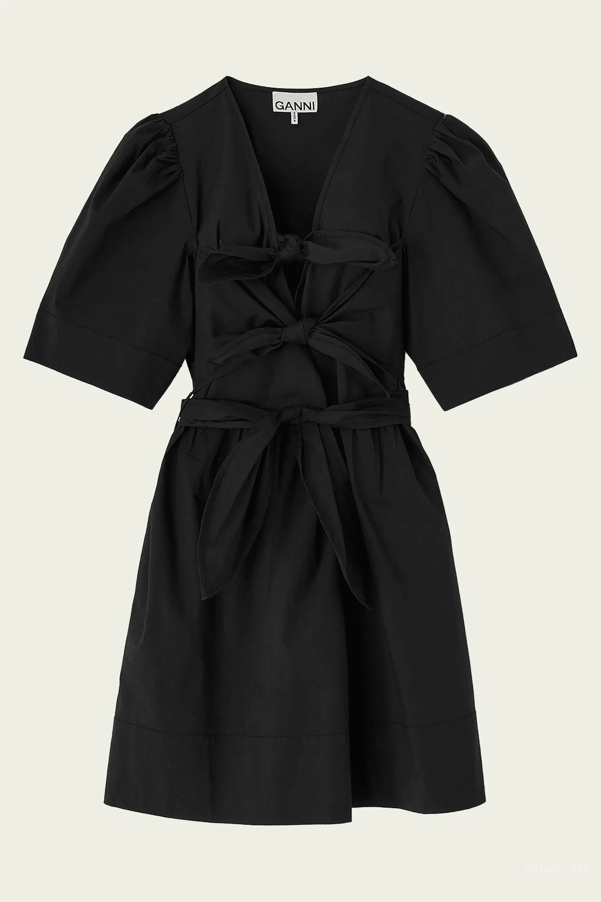 Cotton Mini Dress in Black