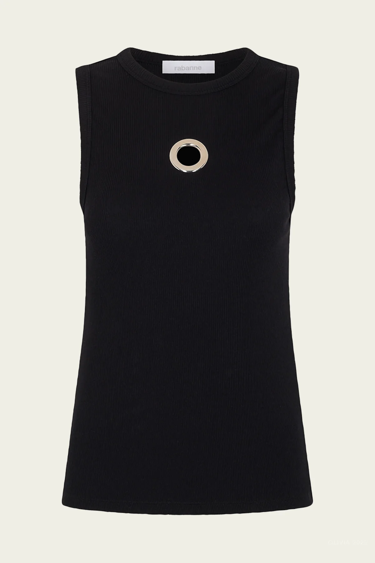 Cotton Tank Top in Black