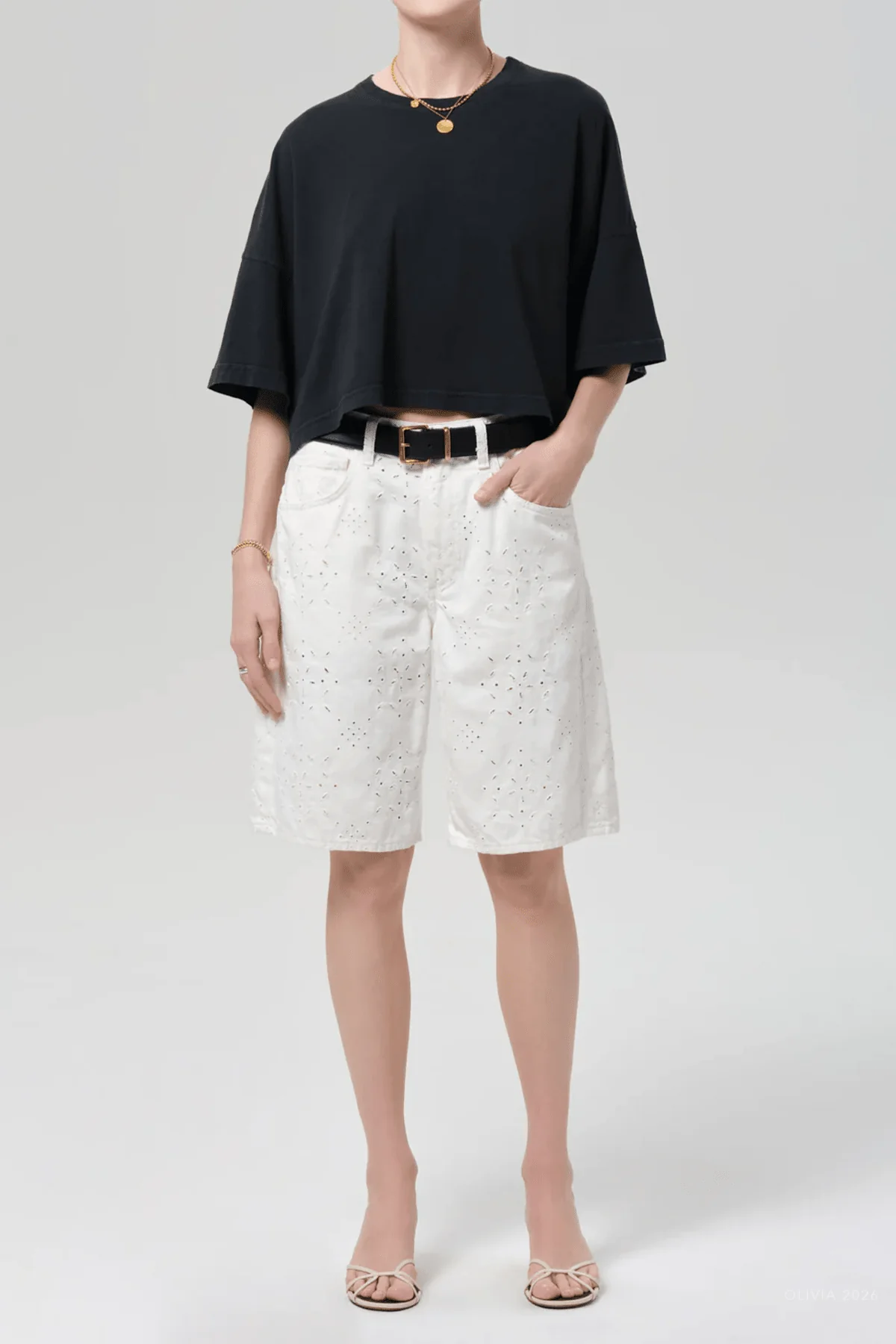 Court Short in Blanc - Image 2