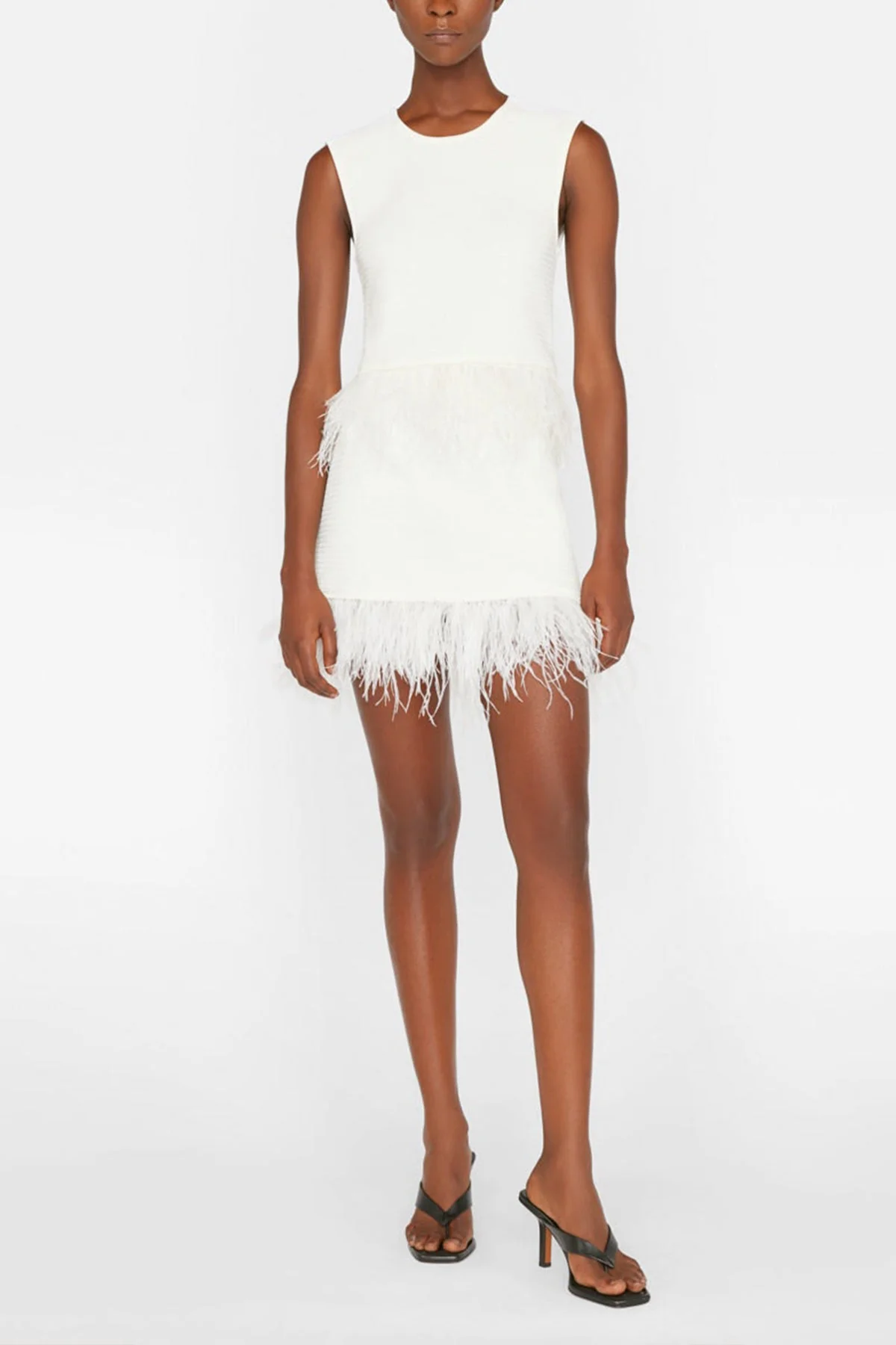 Crochet Feather Top in Off White - Image 3