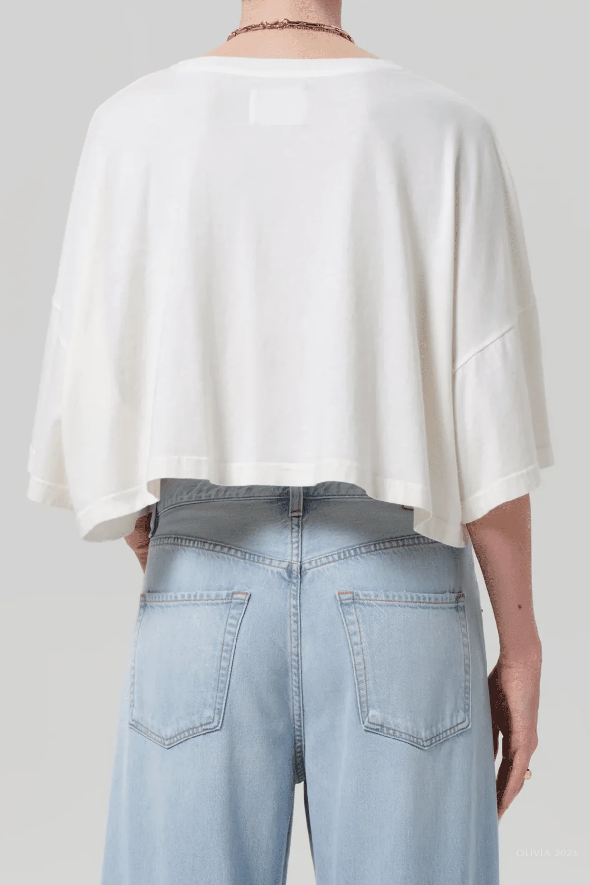 Crop Cape Tee in Pashmina - Image 3