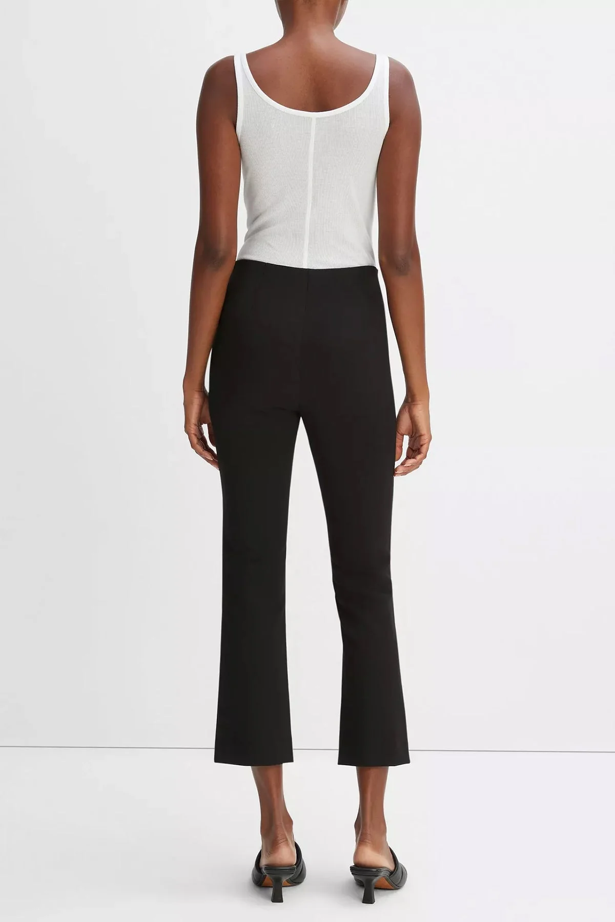 Crop Flare Pants in Black - Image 3