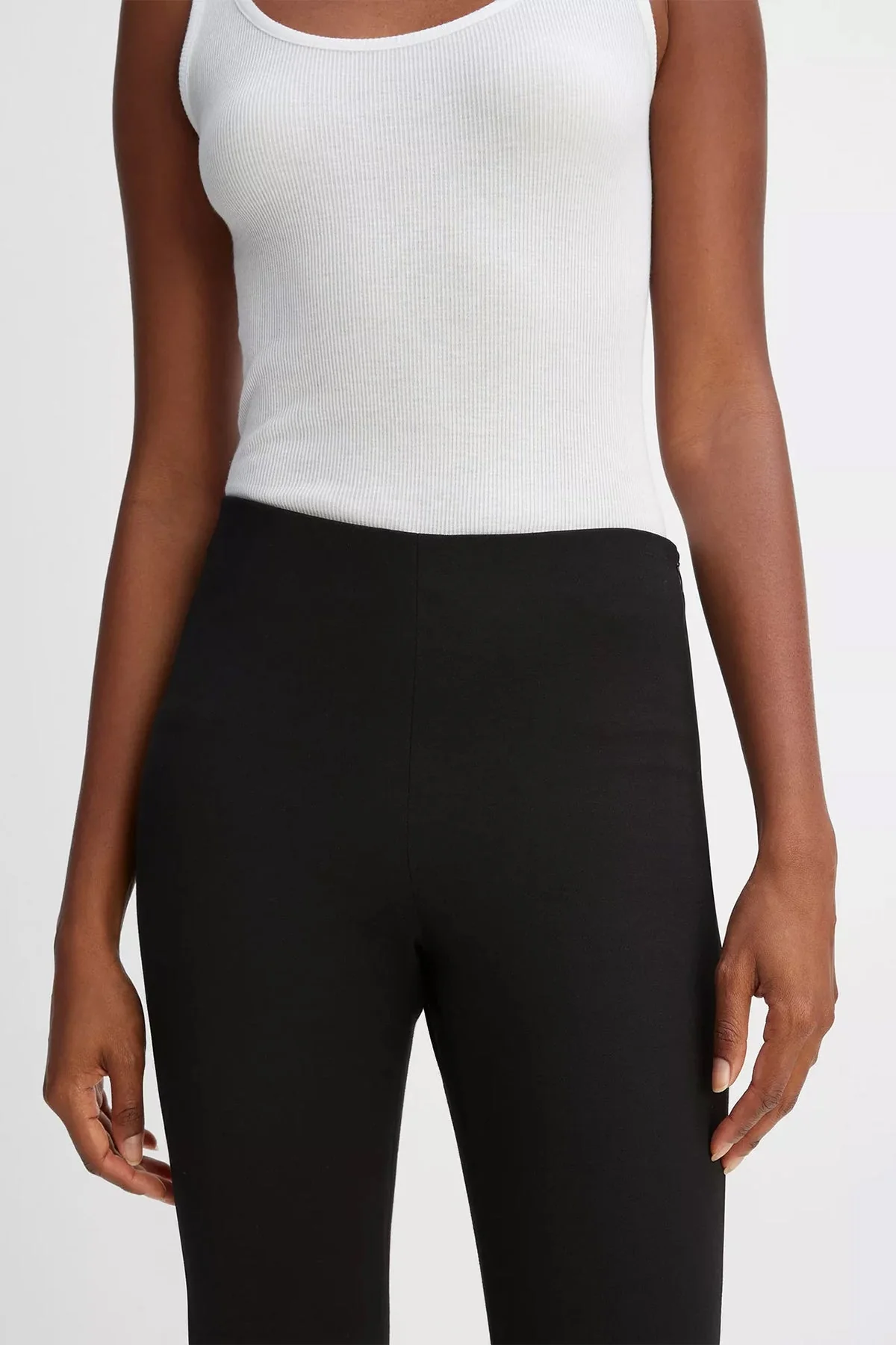 Crop Flare Pants in Black - Image 4