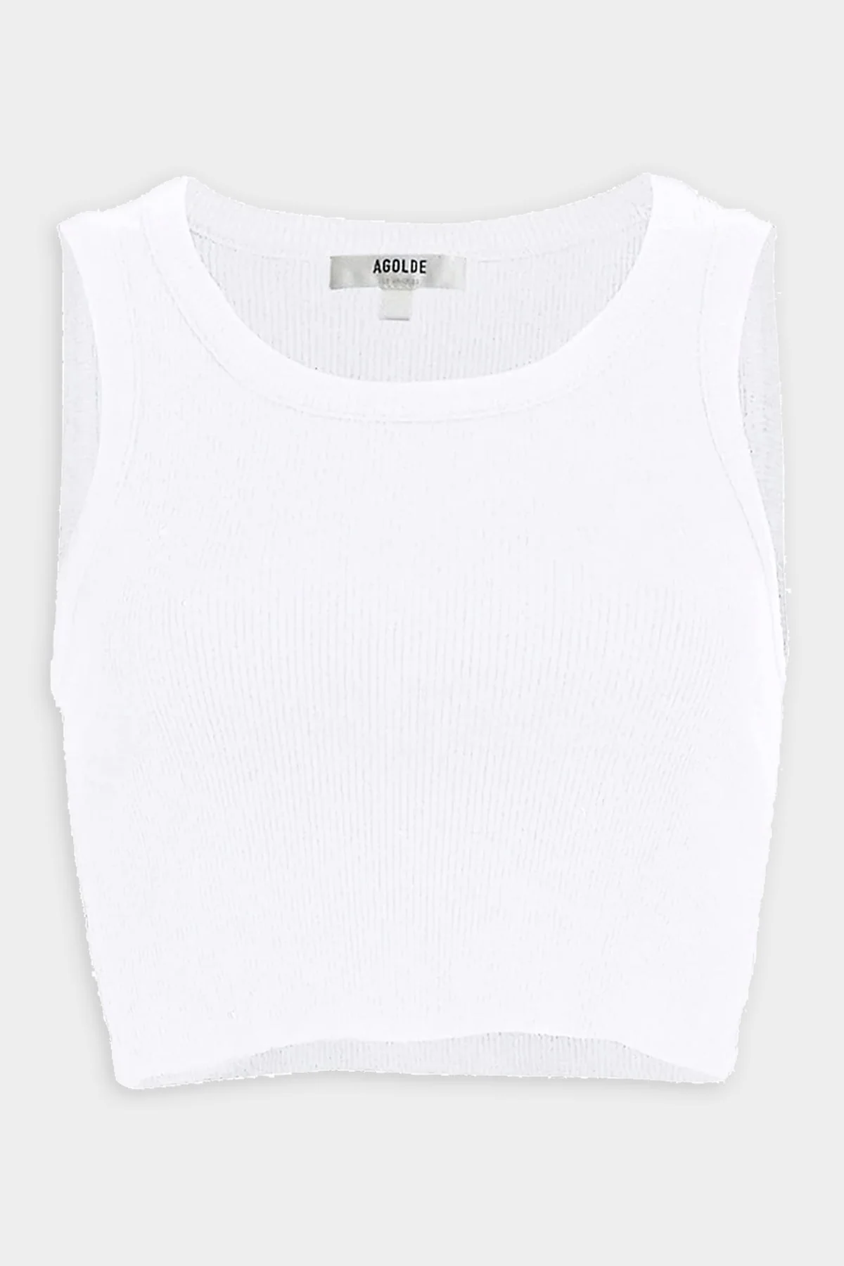 Cropped Poppy Tank in White