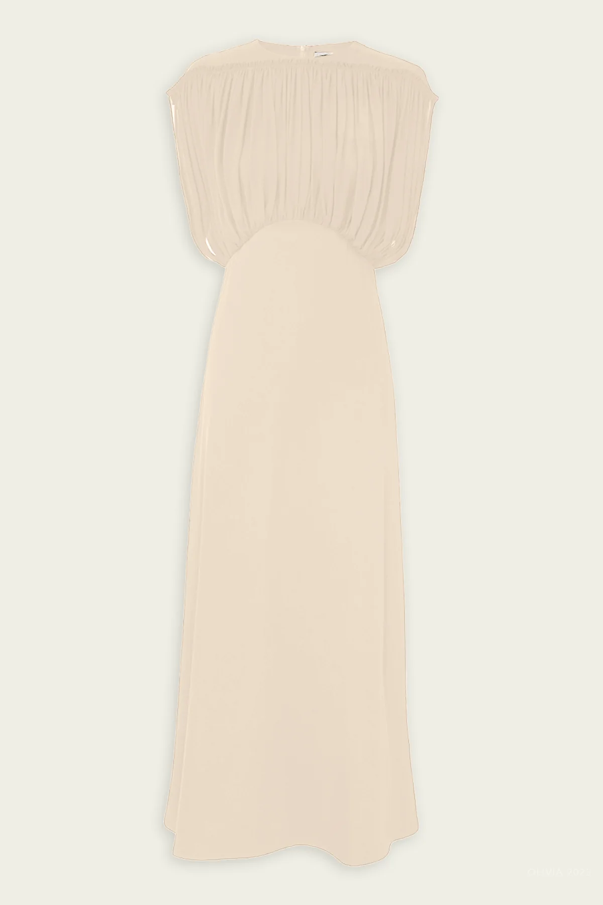 Crush Bias Midi Dress in Cream