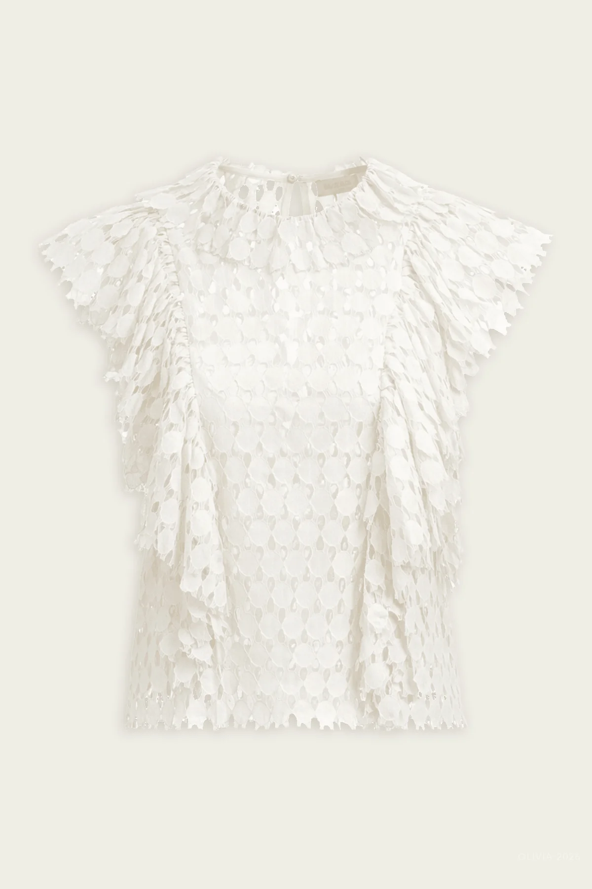 Daevy Lace Top in Chalk
