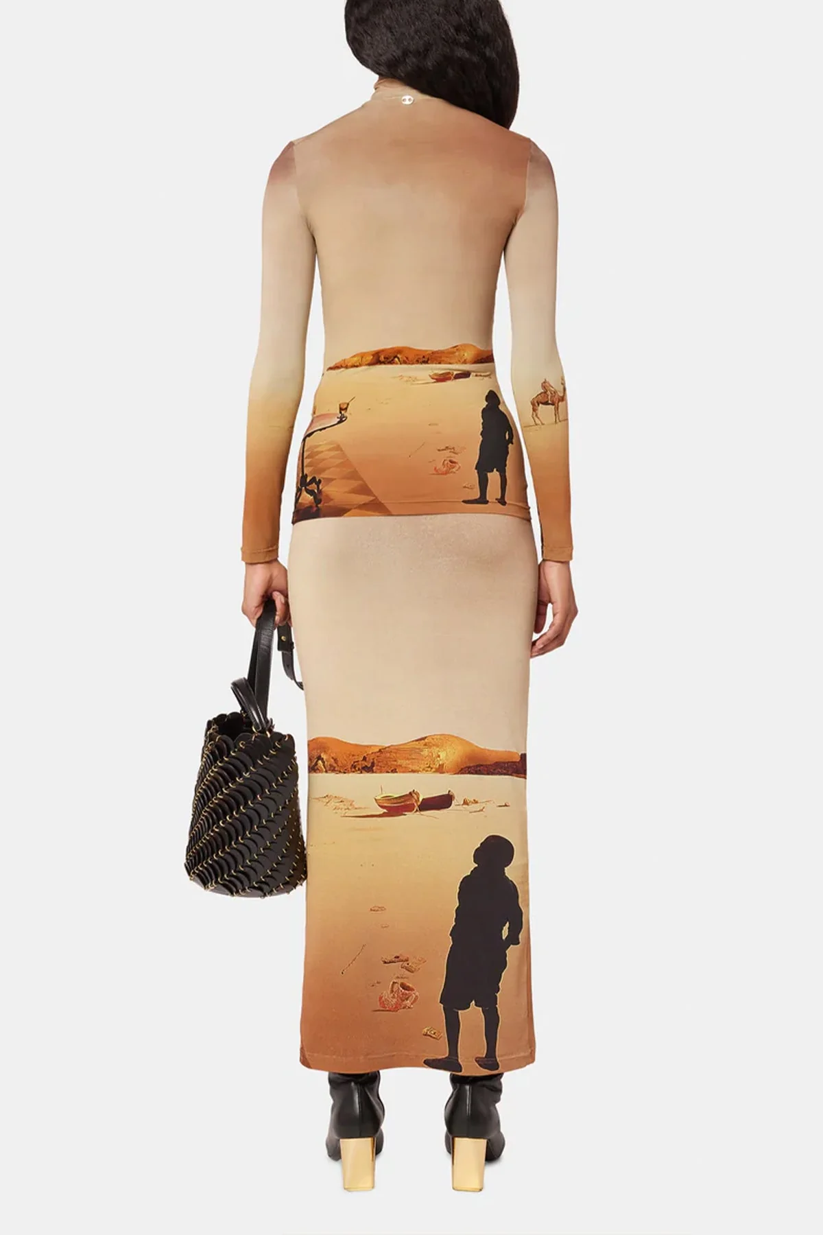 Dali's Sun-Table Turtleneck Top in La Table Solaire - Image 3