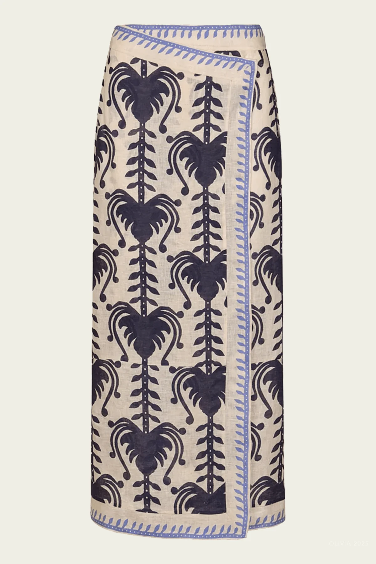 Deep Blue Sea Skirt in Ecru Navy