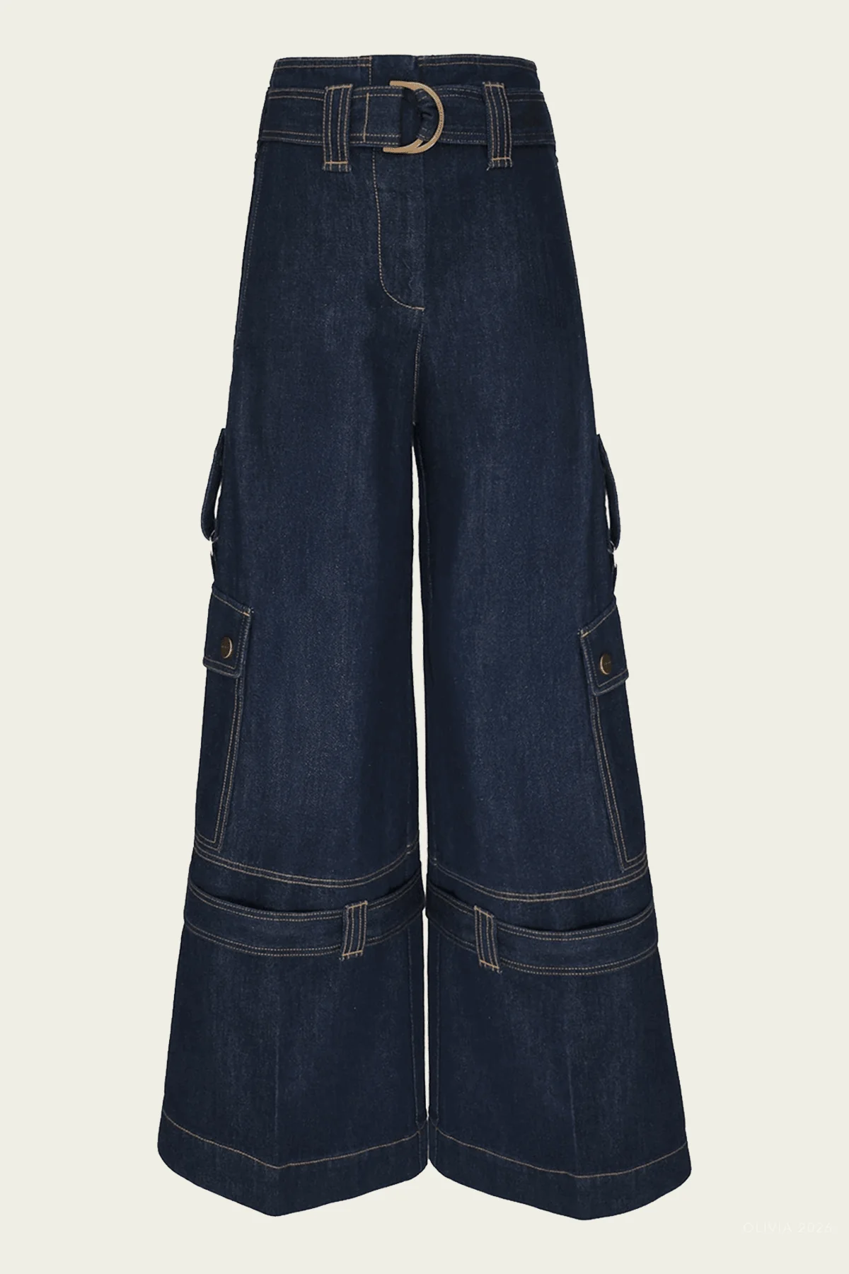 Denim Cargo Jean in Harbour Blue