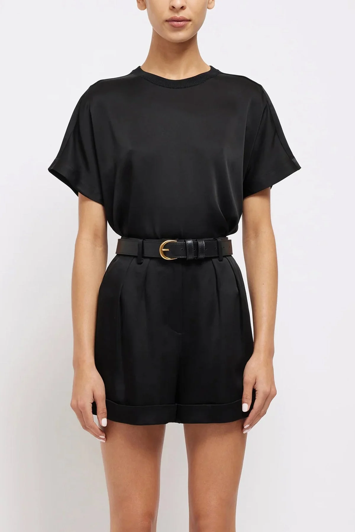 Devan Pleater Shorts in Black - Image 2