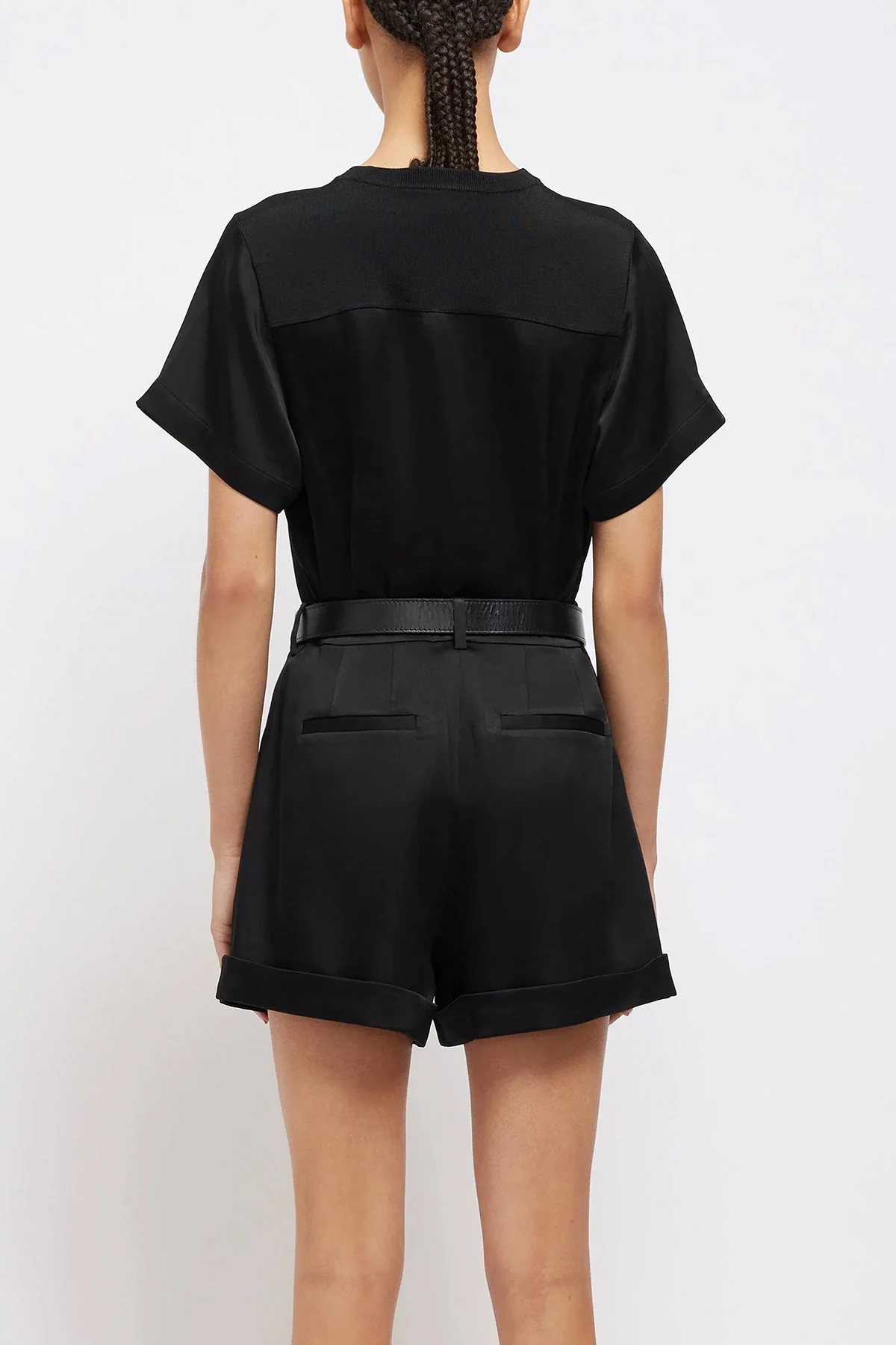 Devan Pleater Shorts in Black - Image 3