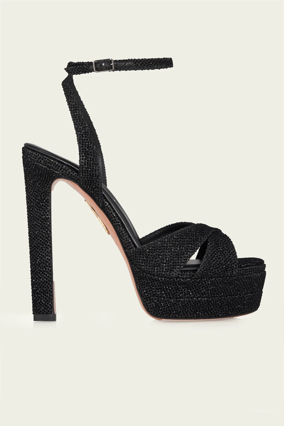 Divine Sandal Plateau 130 in Black
