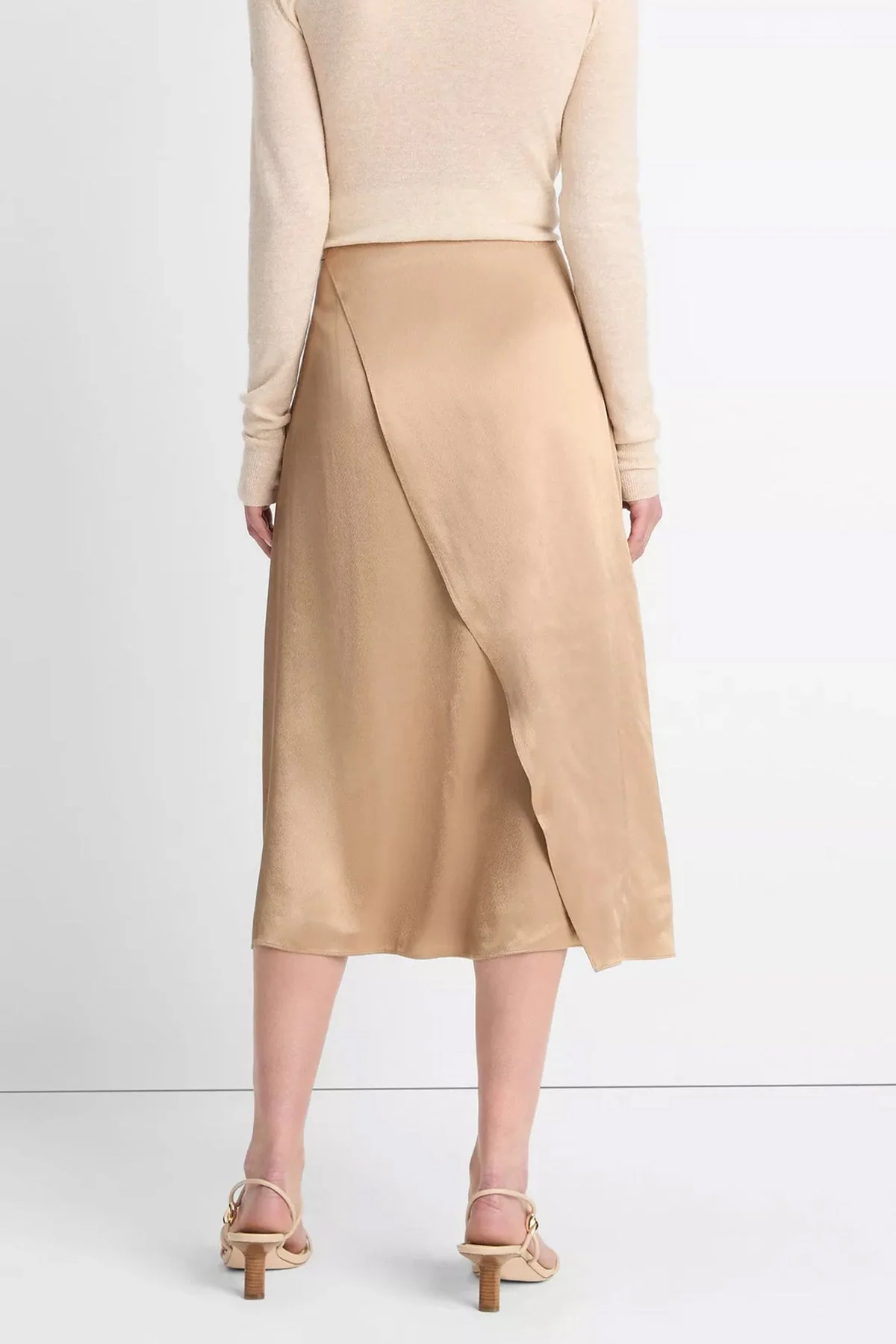 Draped D-Ring Wrap Skirt in Rye - Image 2