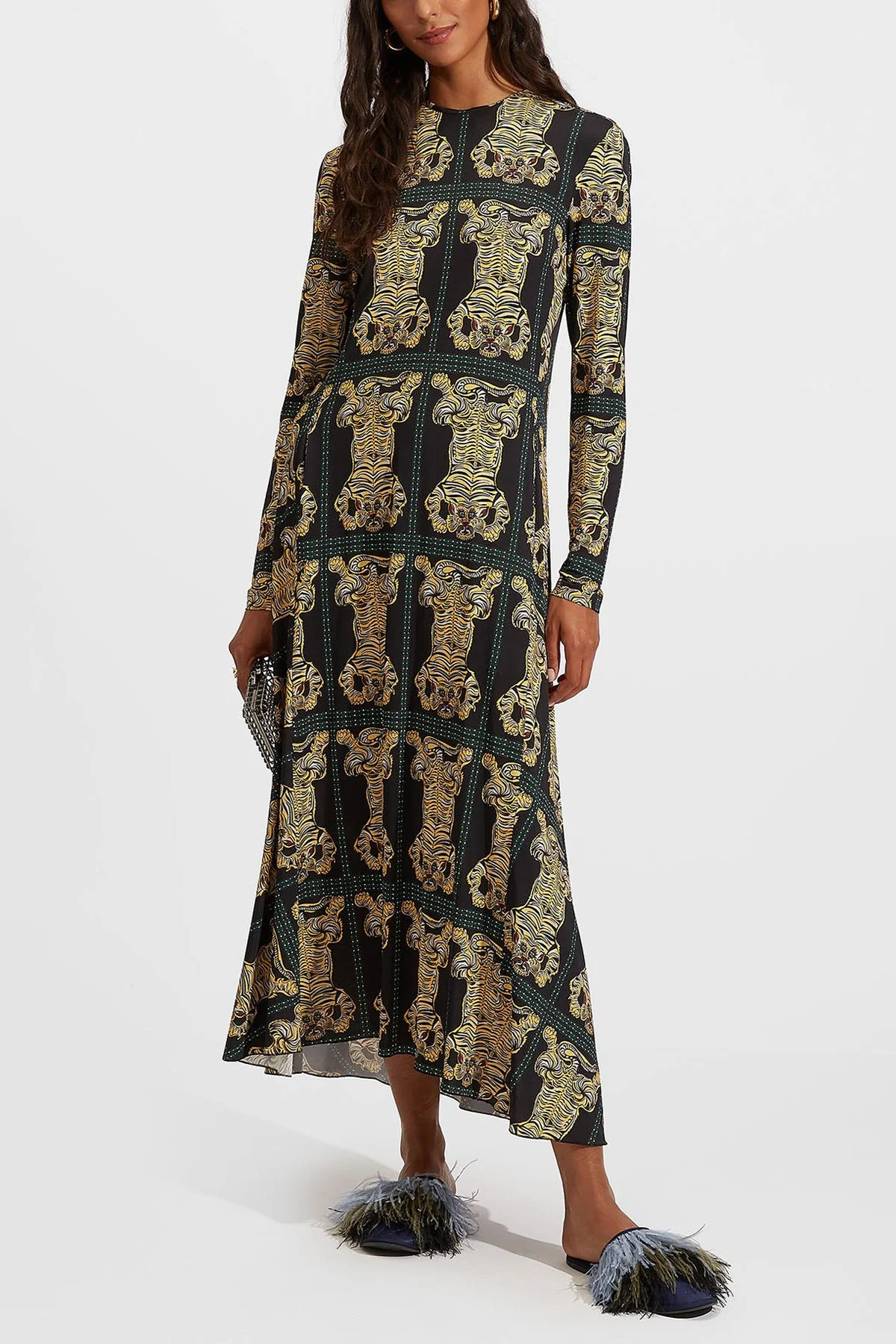 Drifter Dress in Tiger Tiles Black - Image 2