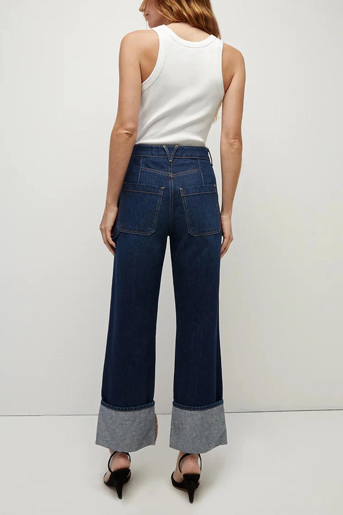 Dylan Straight-Leg Jean Cuffed in Dusted Oxford - Image 3