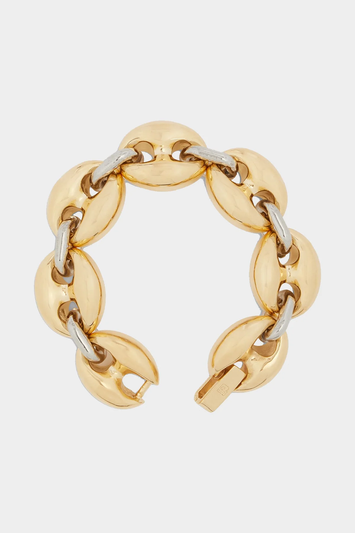 Eight Chunky Bracelet in Silver Gold