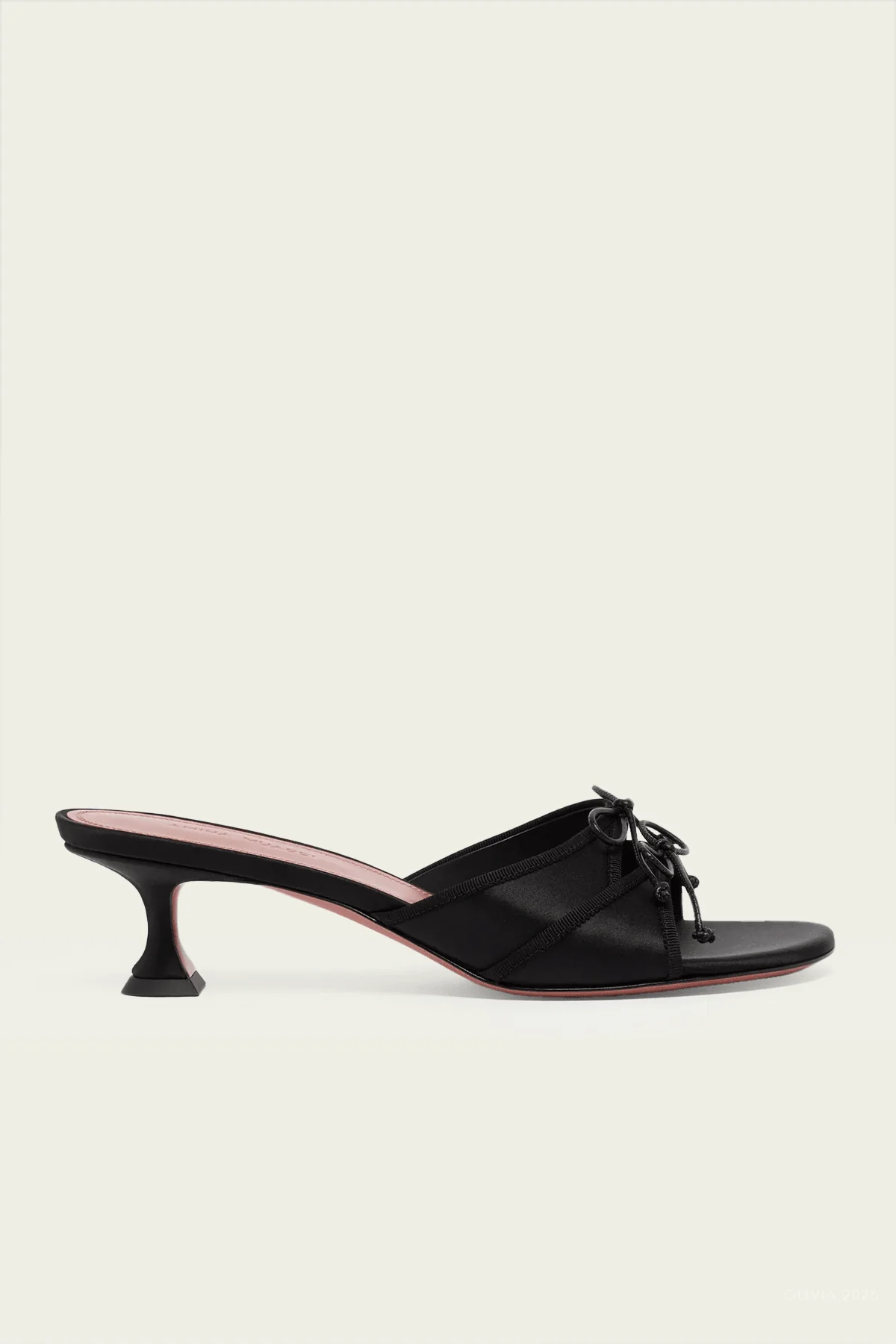 Eleonora Slipper 45 in Black Satin
