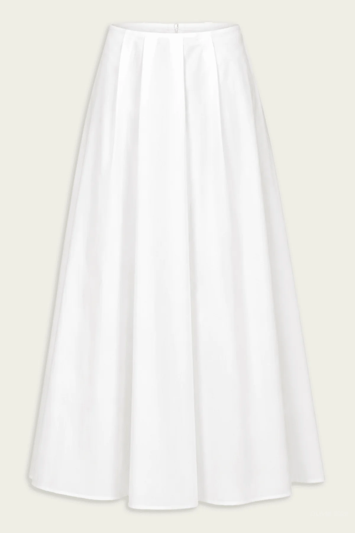 Emi Poplin Skirt in Optic White