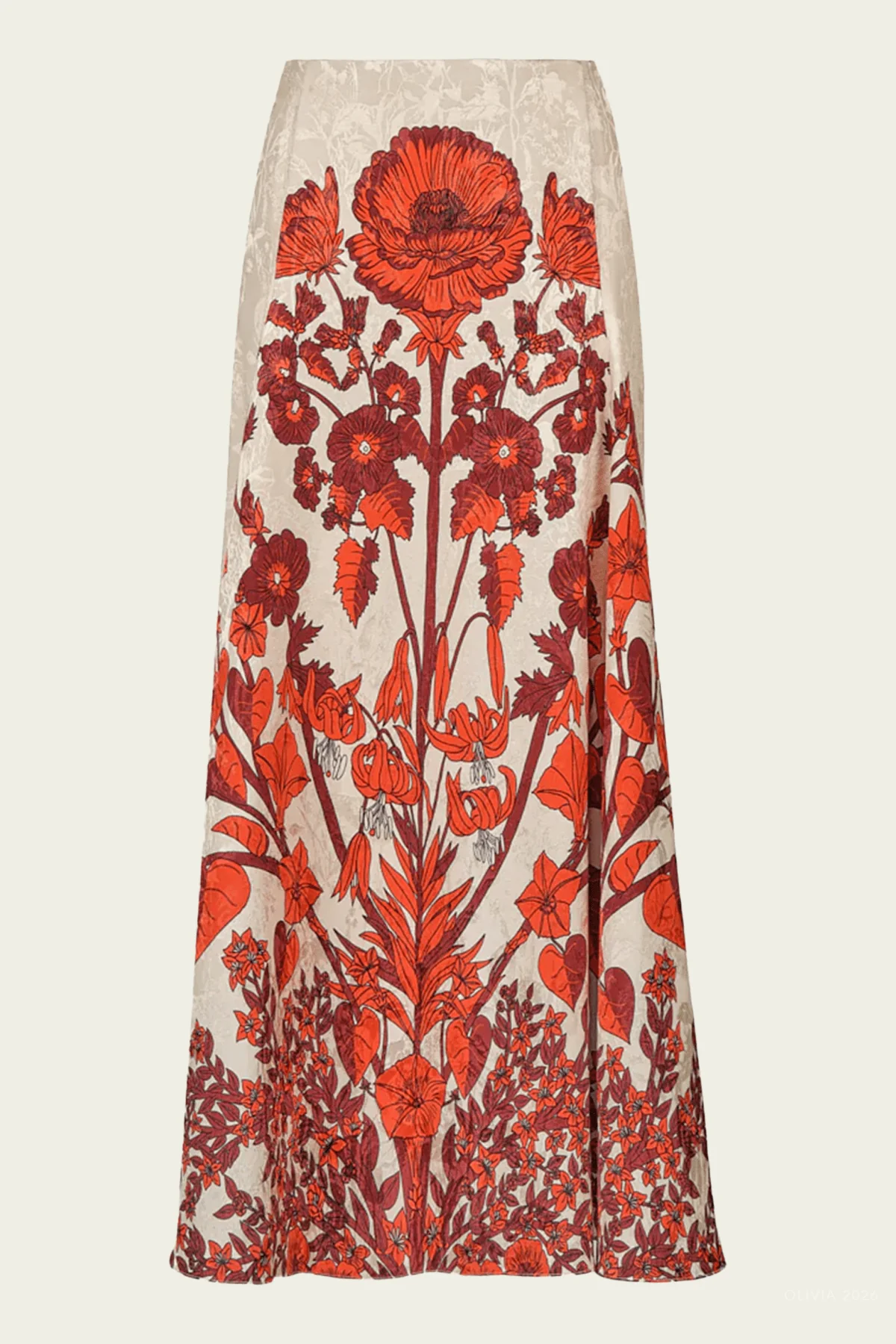 Encanto De Isla Skirt in Ecru Red