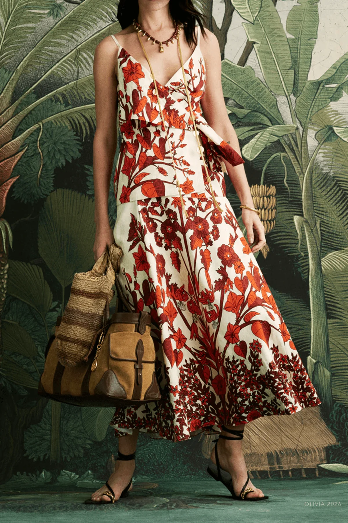 Encanto De Isla Skirt in Ecru Red - Image 2