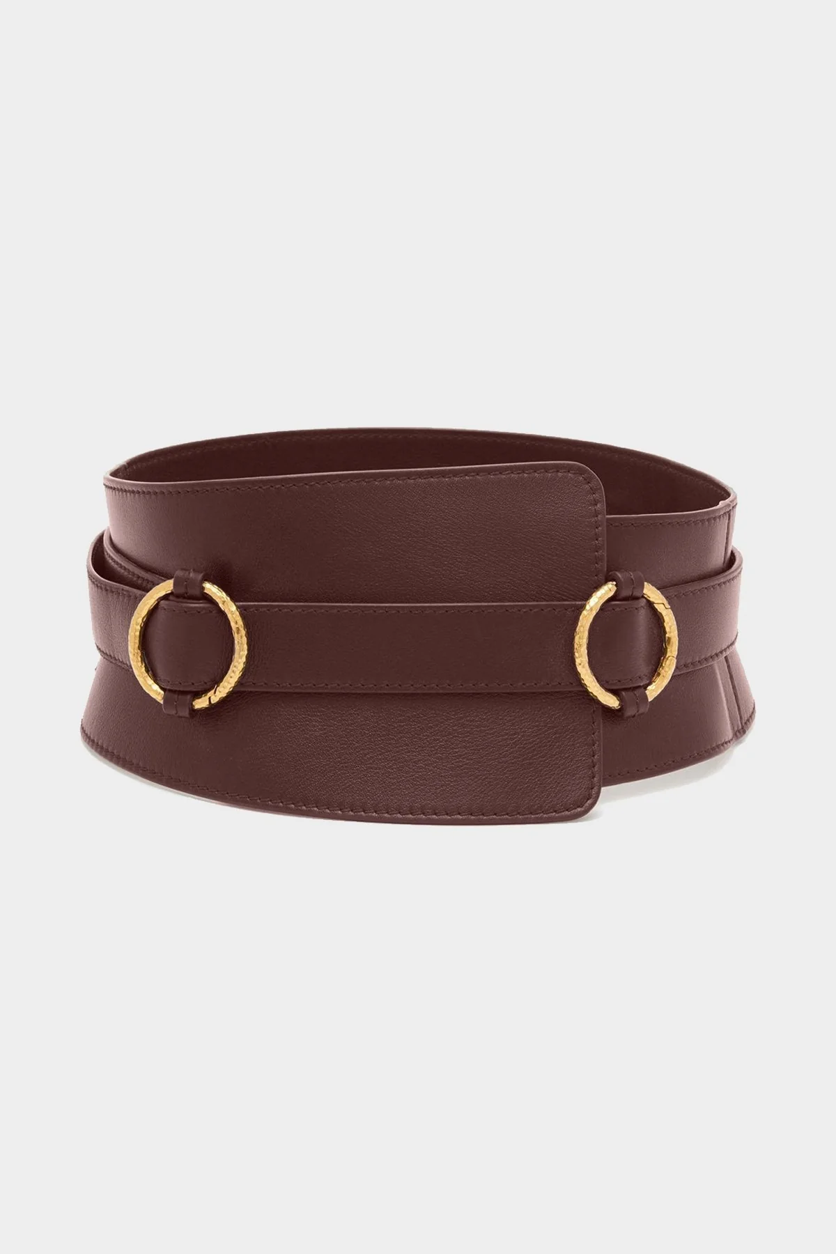 Esme Wide Belt in Oxblood