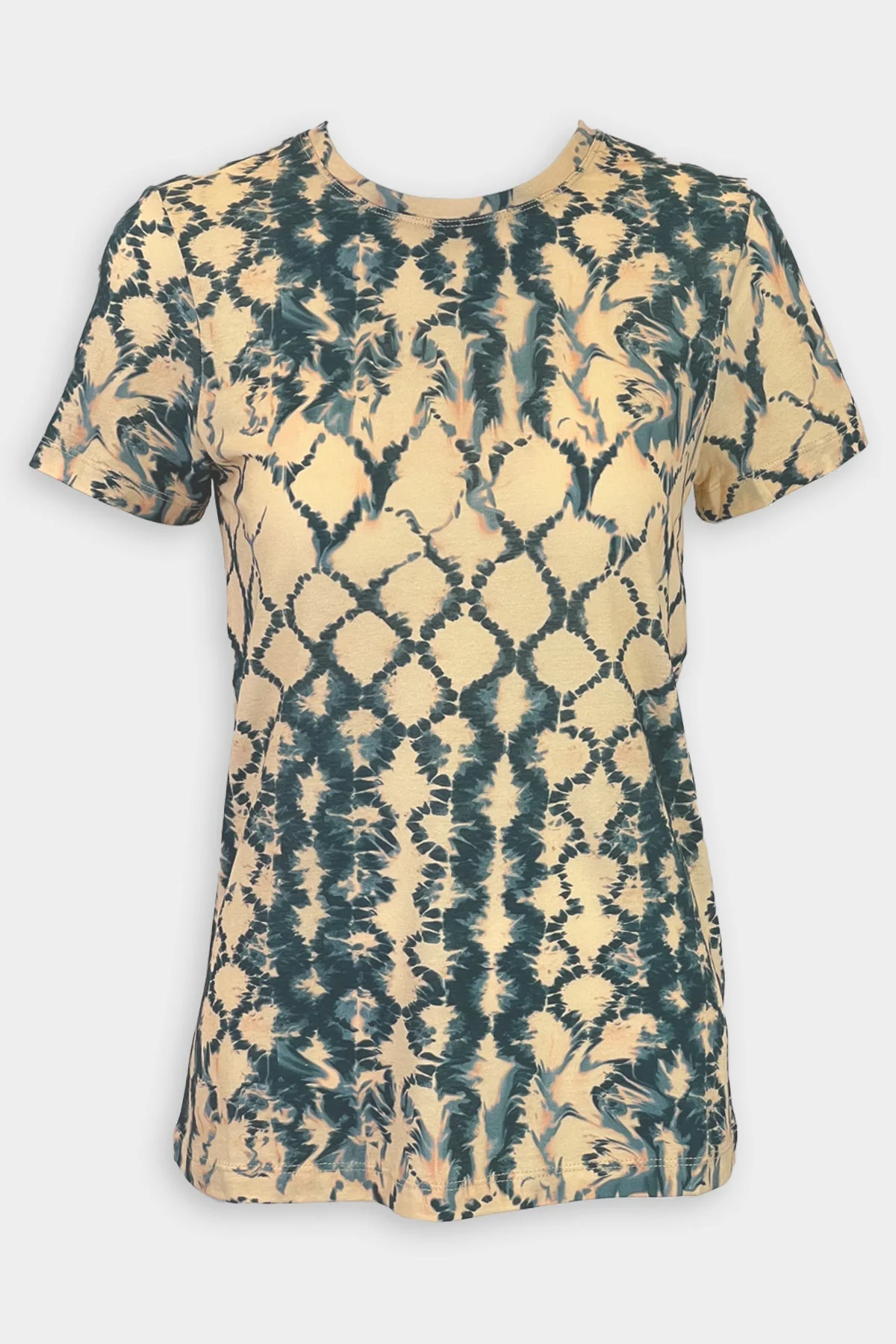 Estelle Printed Cotton Crewneck T-Shirt in Fossil