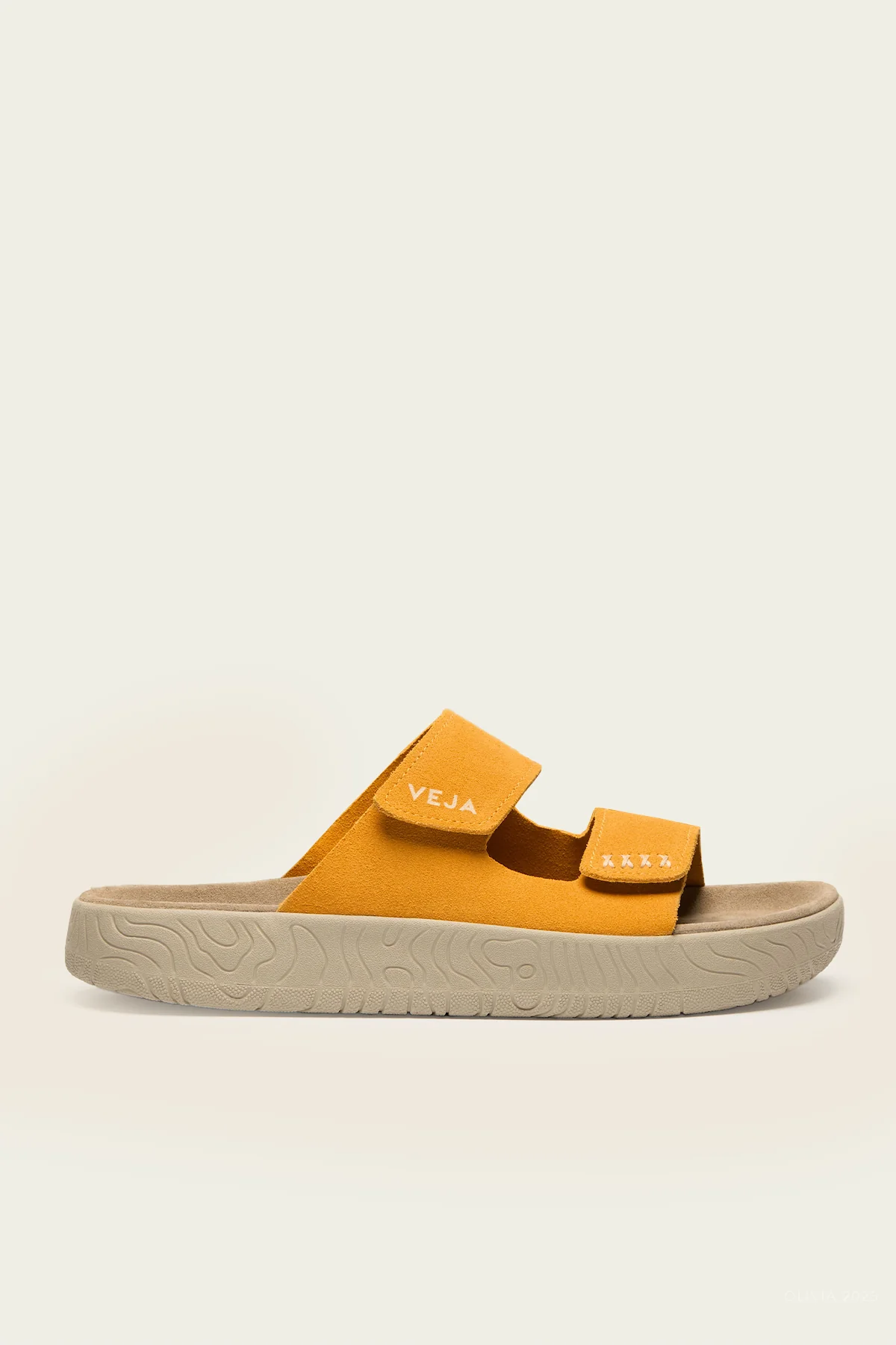 Etna Suede Sandal in Safran Almond