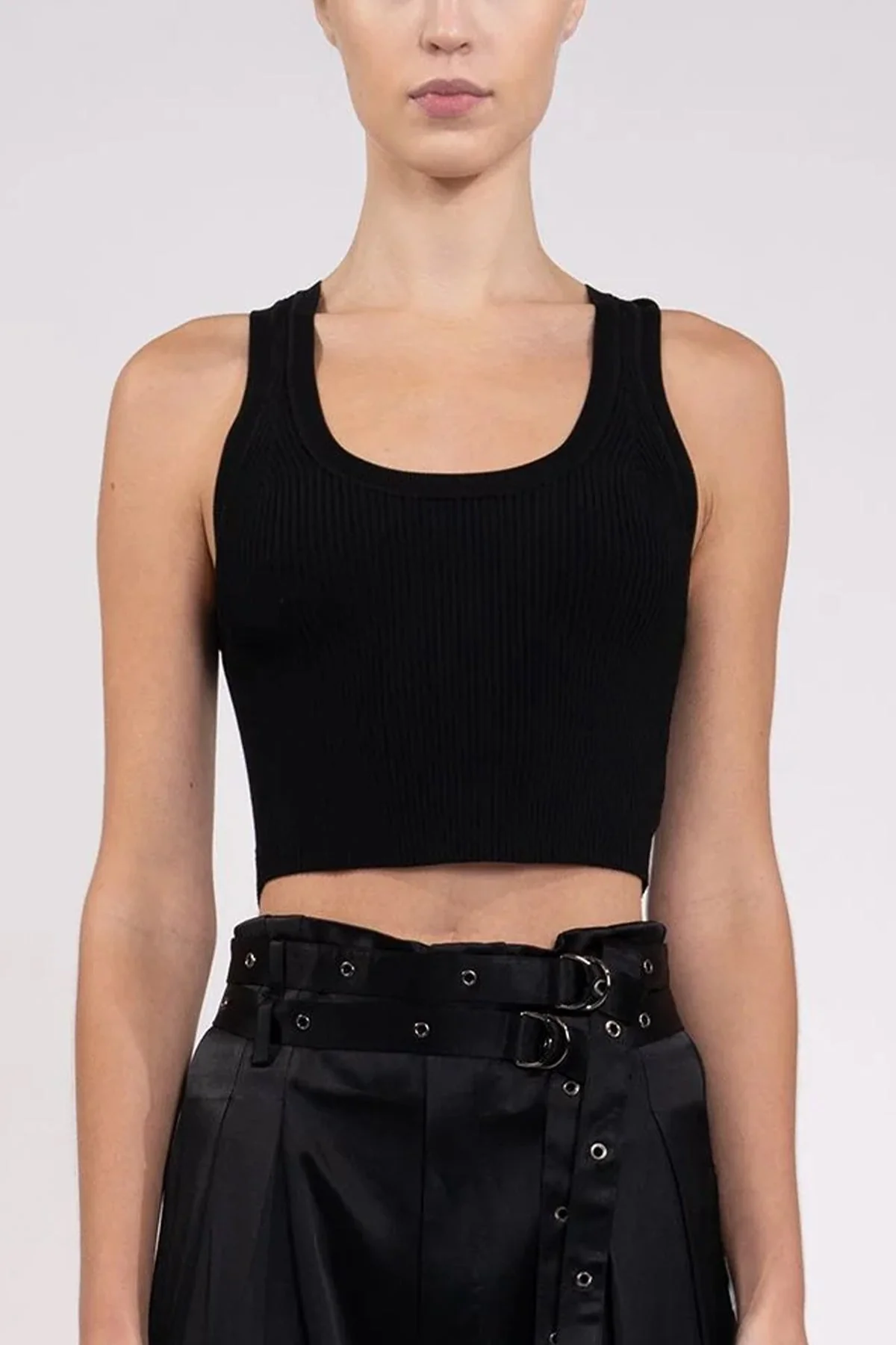 Eve Crop Top in Black - Image 2