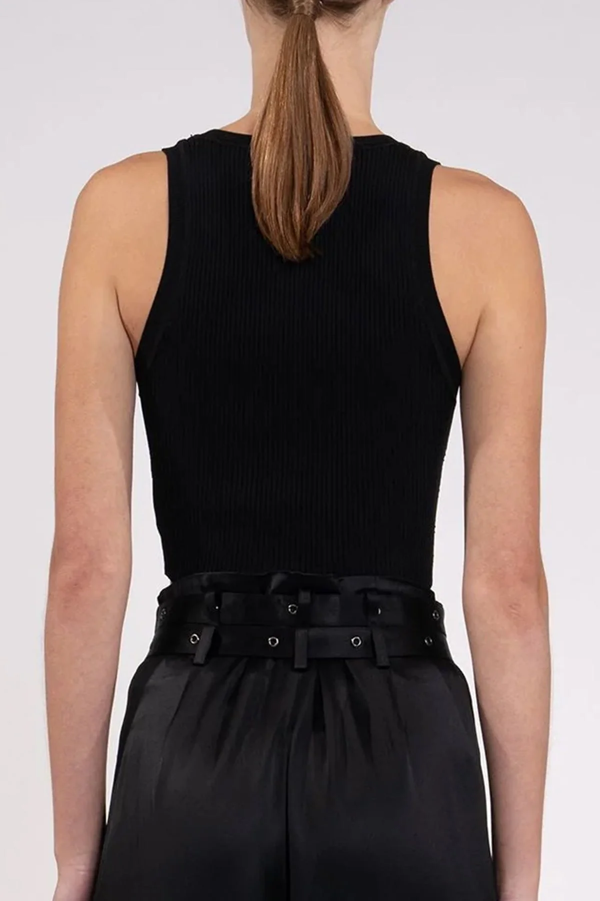 Eve Crop Top in Black - Image 3