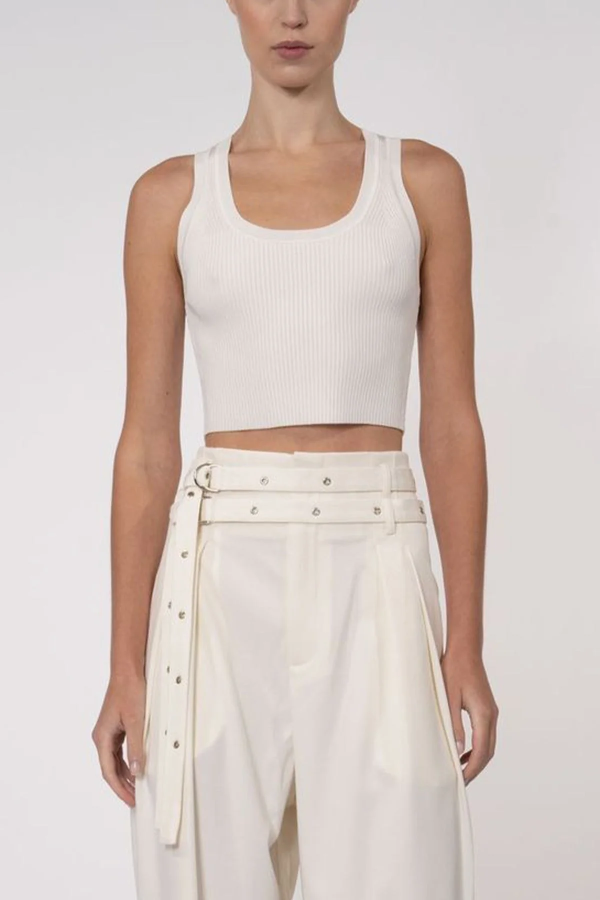 Eve Crop Top in White - Image 2