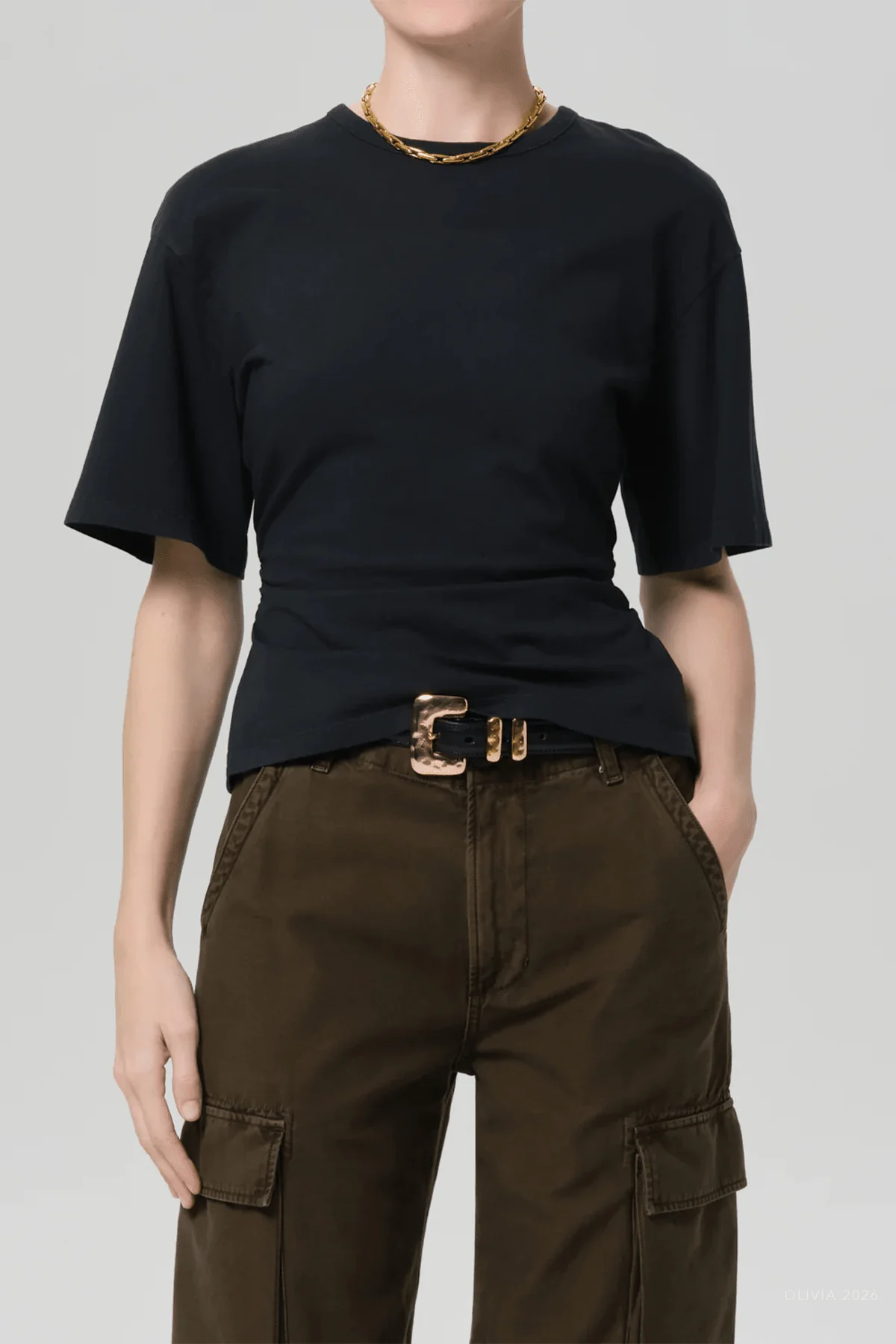 Fabien Tee in Washed Black - Image 2