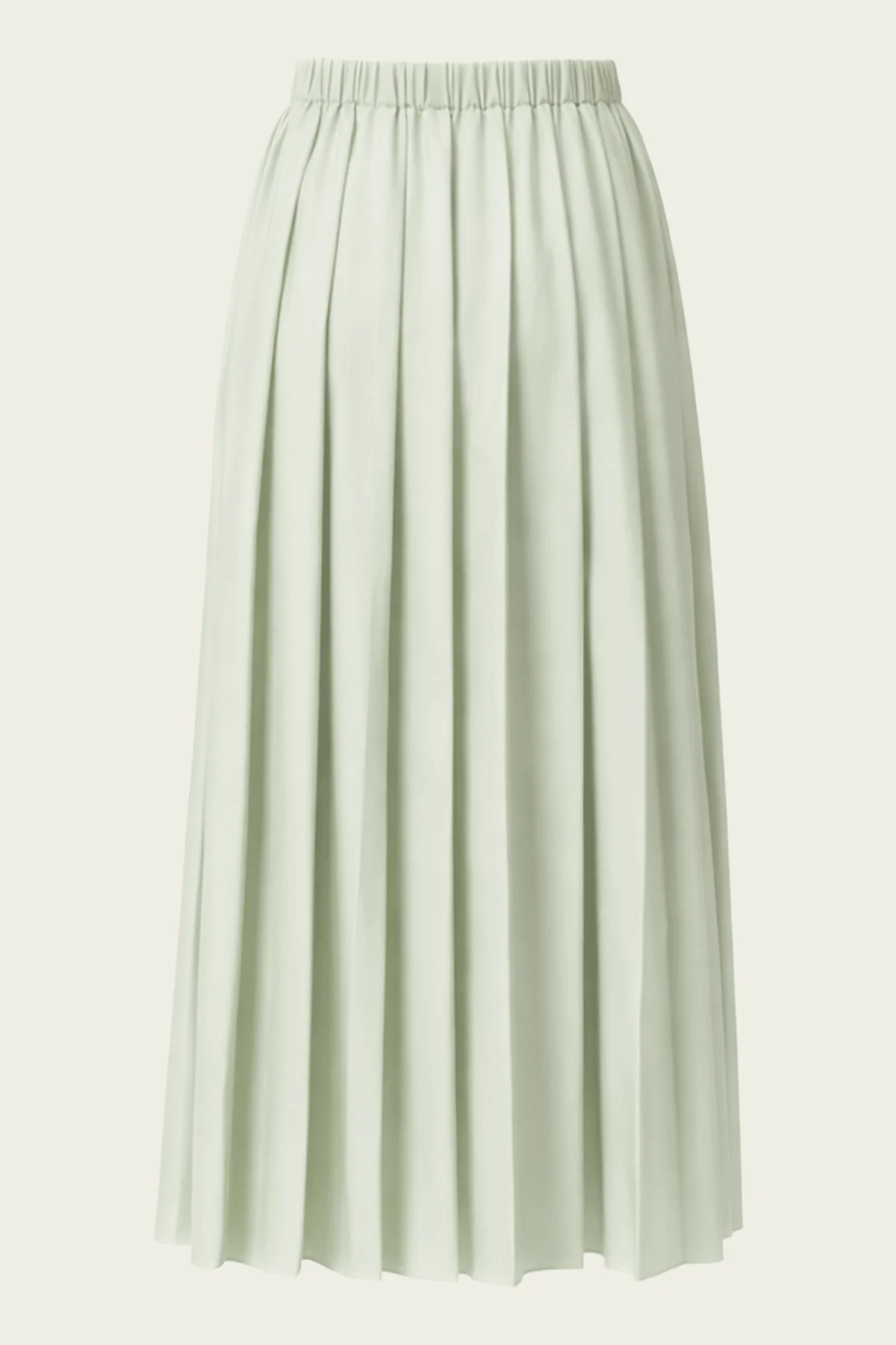 Feather Weight Pleated Pull On Skirt in Sage - Image 5