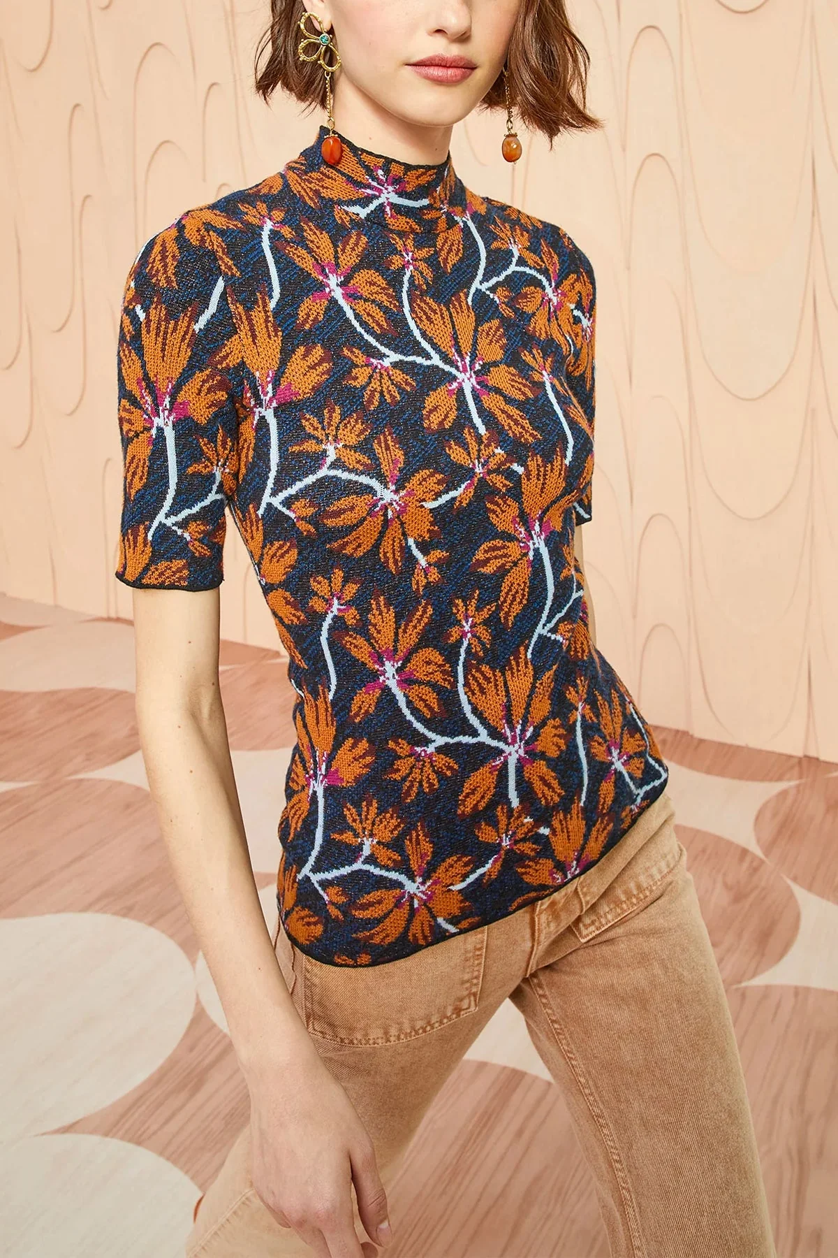 Flora Jacquard Top in Bellflower - Image 2