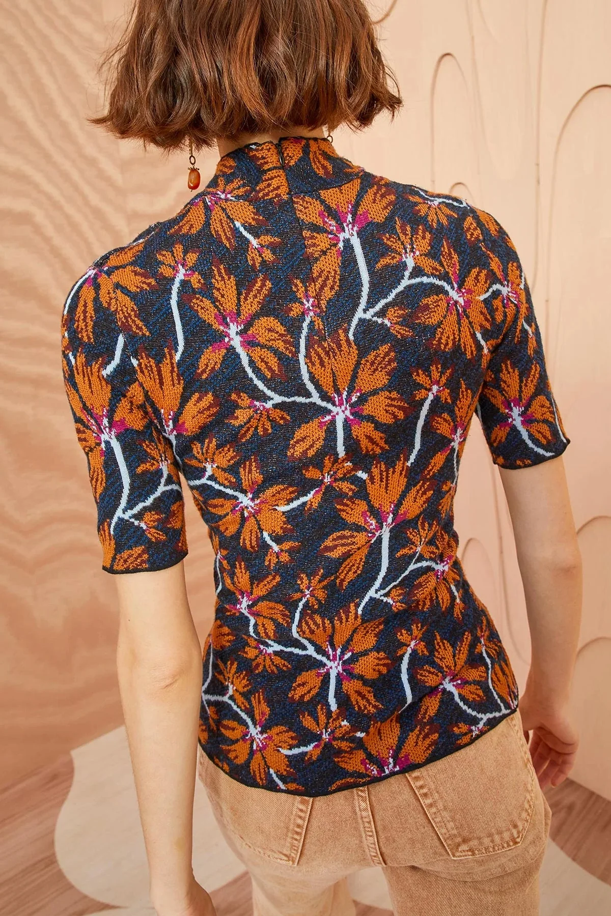 Flora Jacquard Top in Bellflower - Image 3