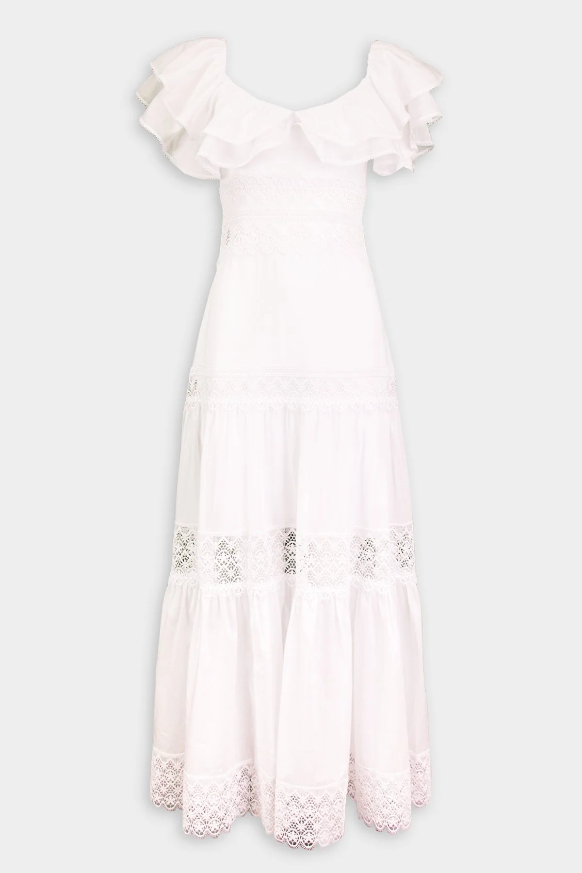 Florence Long Dress in White