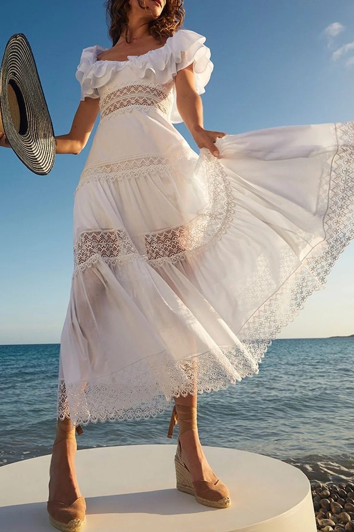 Florence Long Dress in White - Image 2