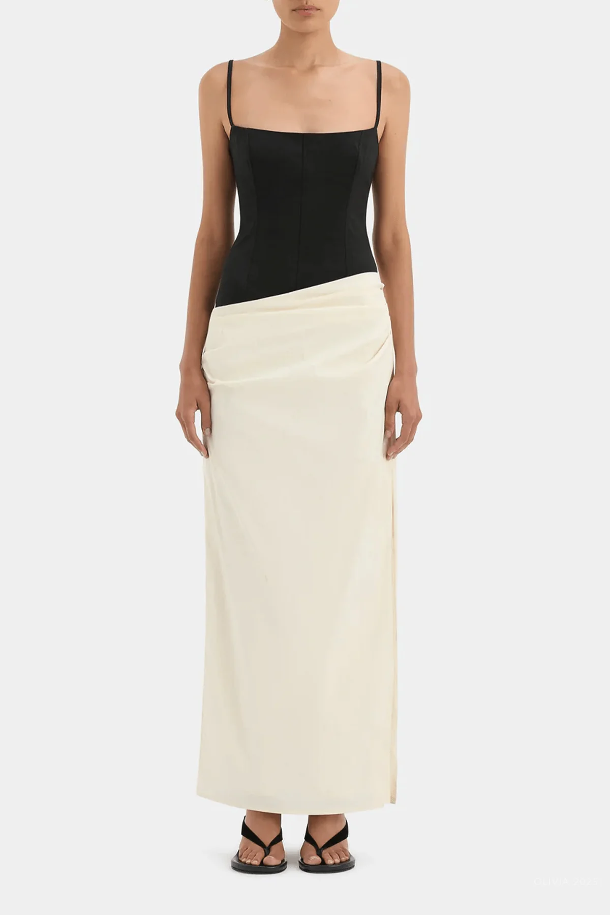 Florent Bodice Gown in Monochrome - Image 2