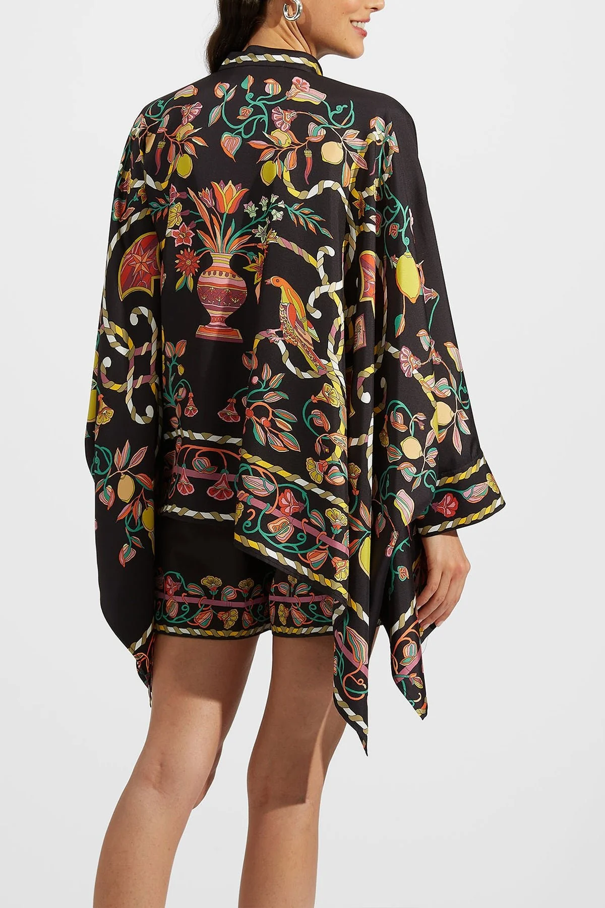 Foulard Shirt (Placed) in Borboni Placed Nero - Image 3