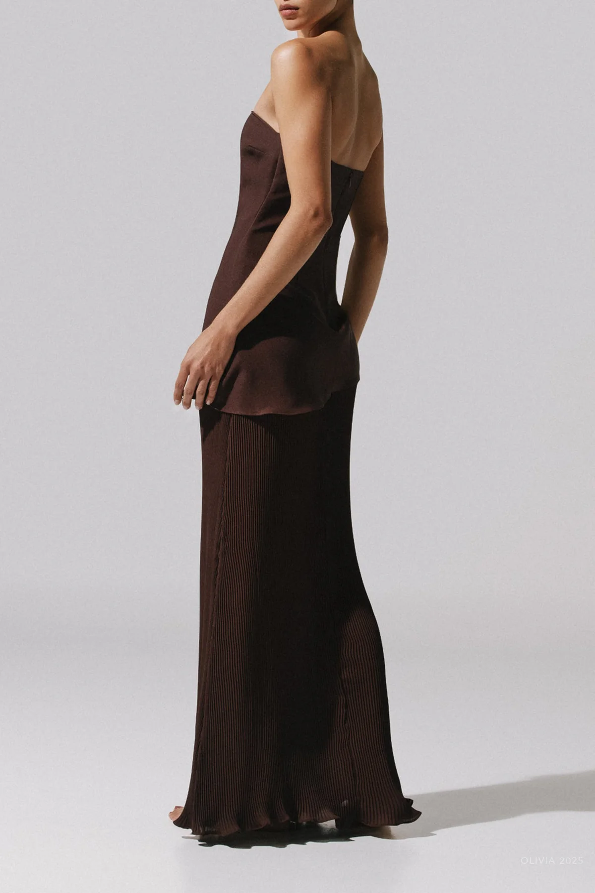 Gaia Maxi Dress in Cocoa - Image 3