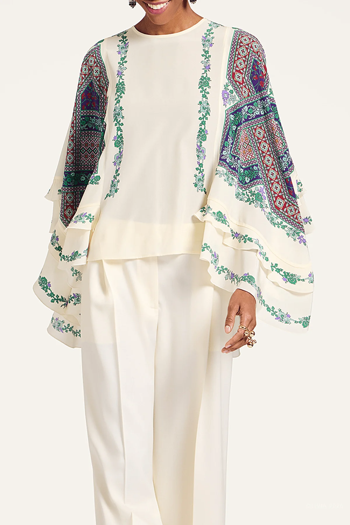 Galaxy Top in Regalia Placée Ecru - Image 2