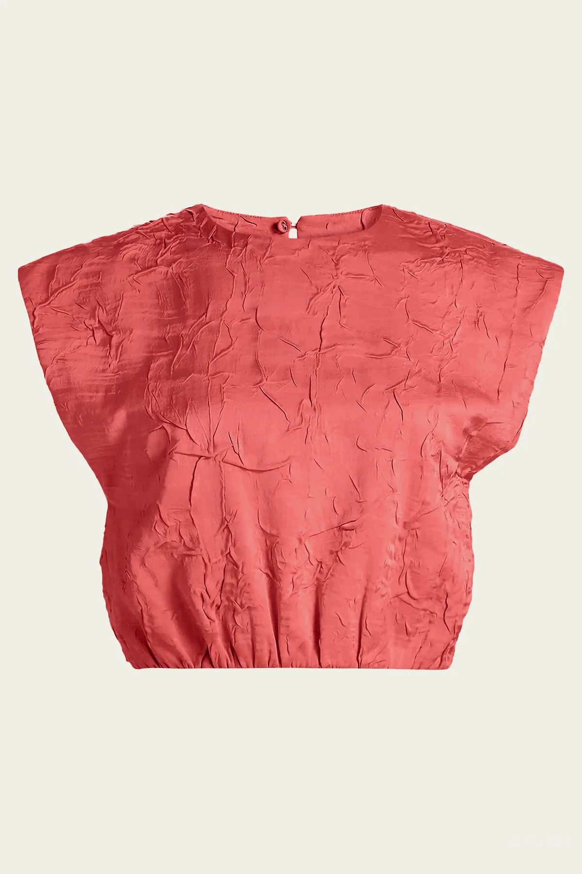 Gisella Satin Crop Top in Fig