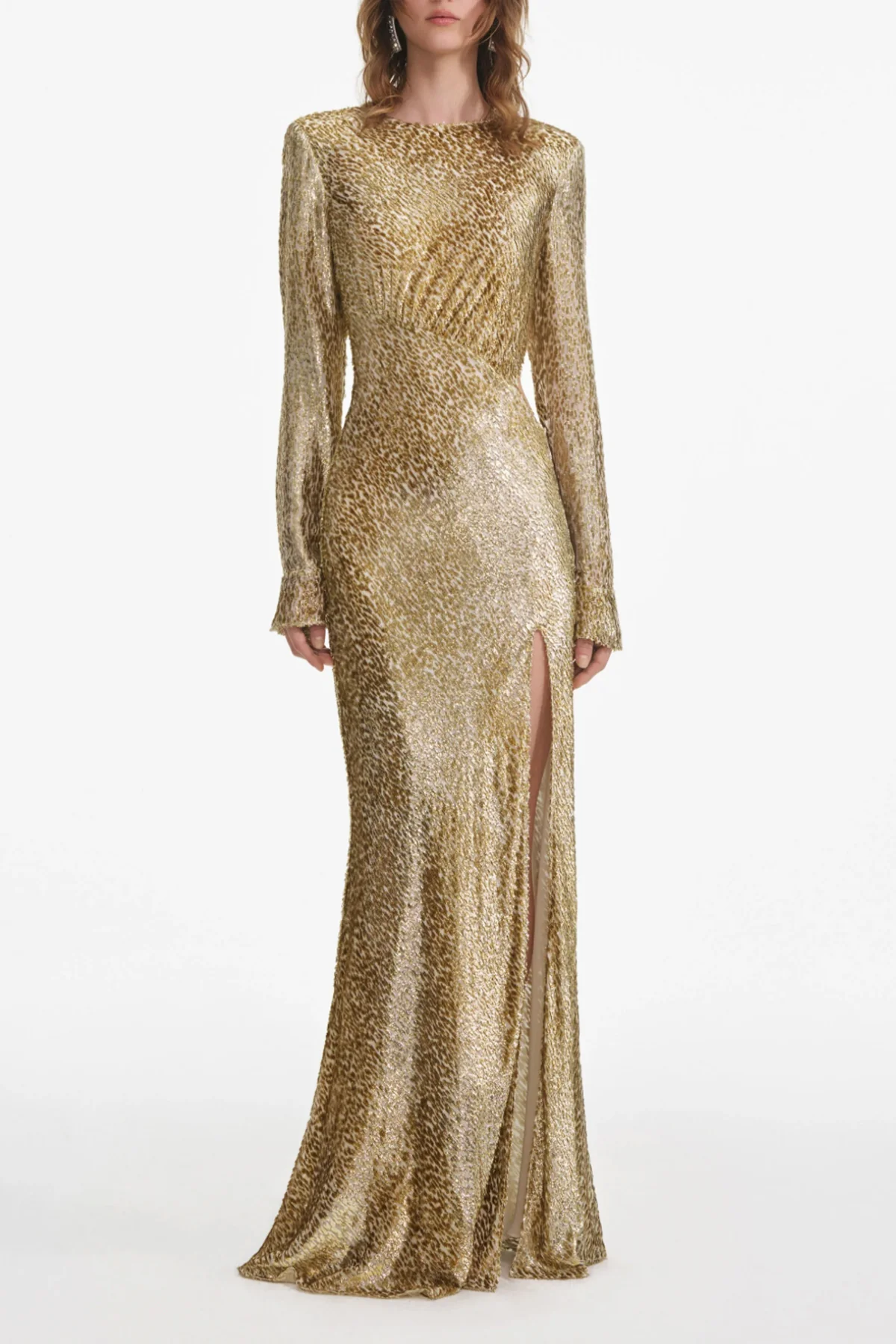 Gold Fil Coupe Maxi Dress - Image 2