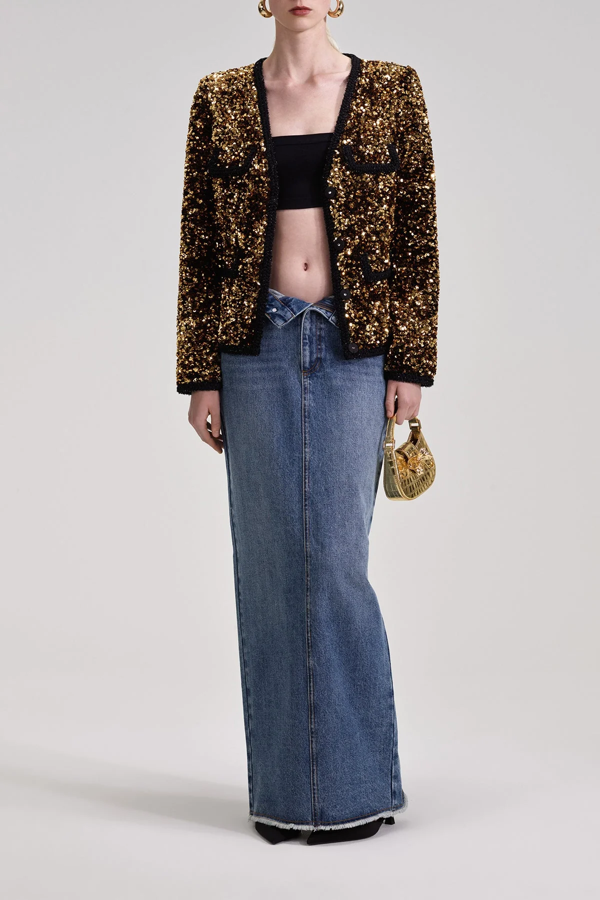 Gold Sequin Jacket - Image 2