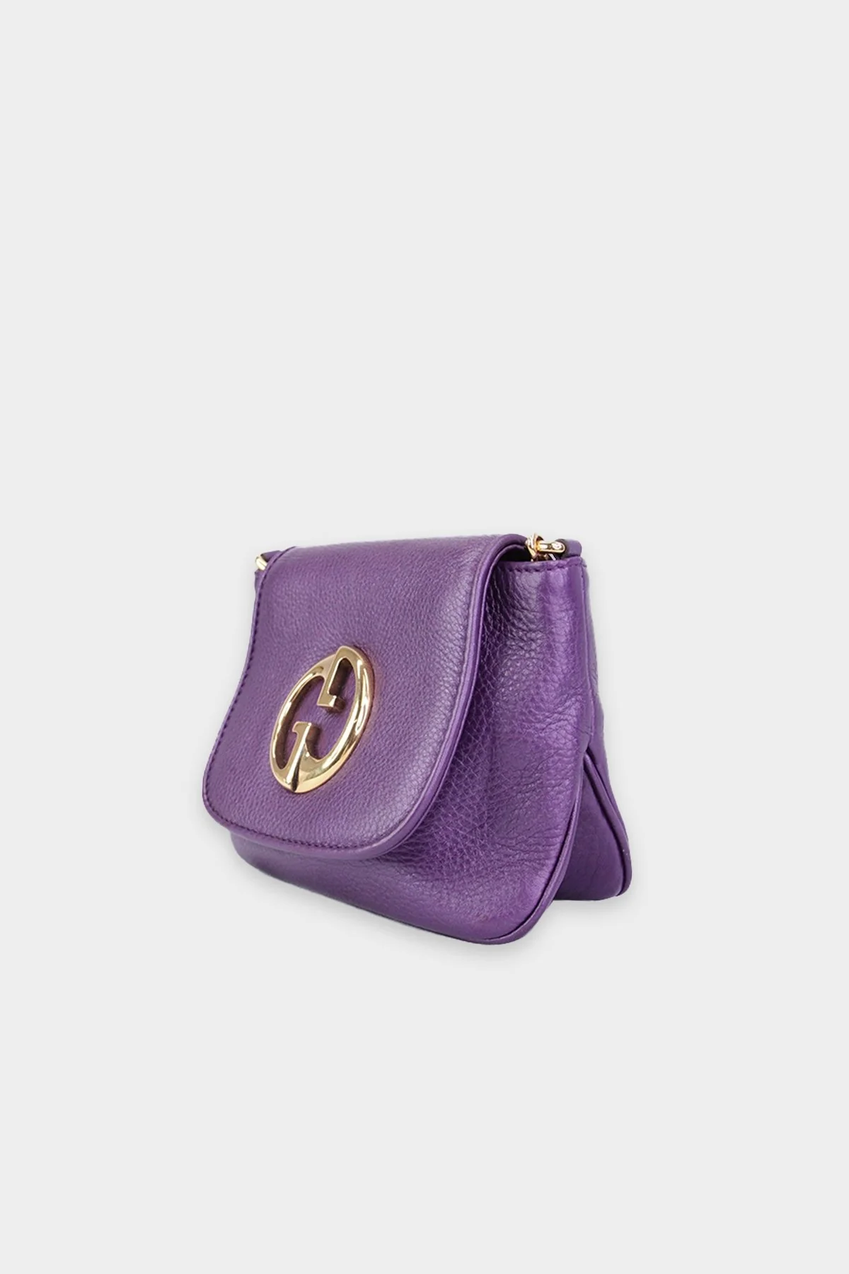 Gucci Purple Mini Handbag with Gold Chain - Image 2