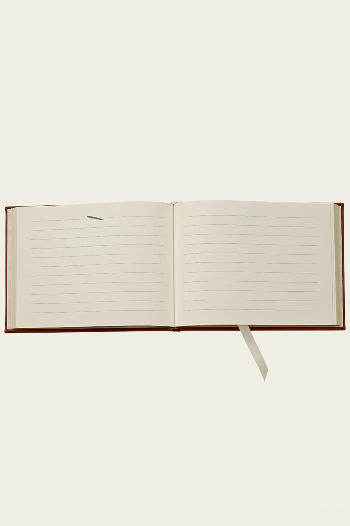Guest Book in Wine Pebble Grain Leather - Image 2