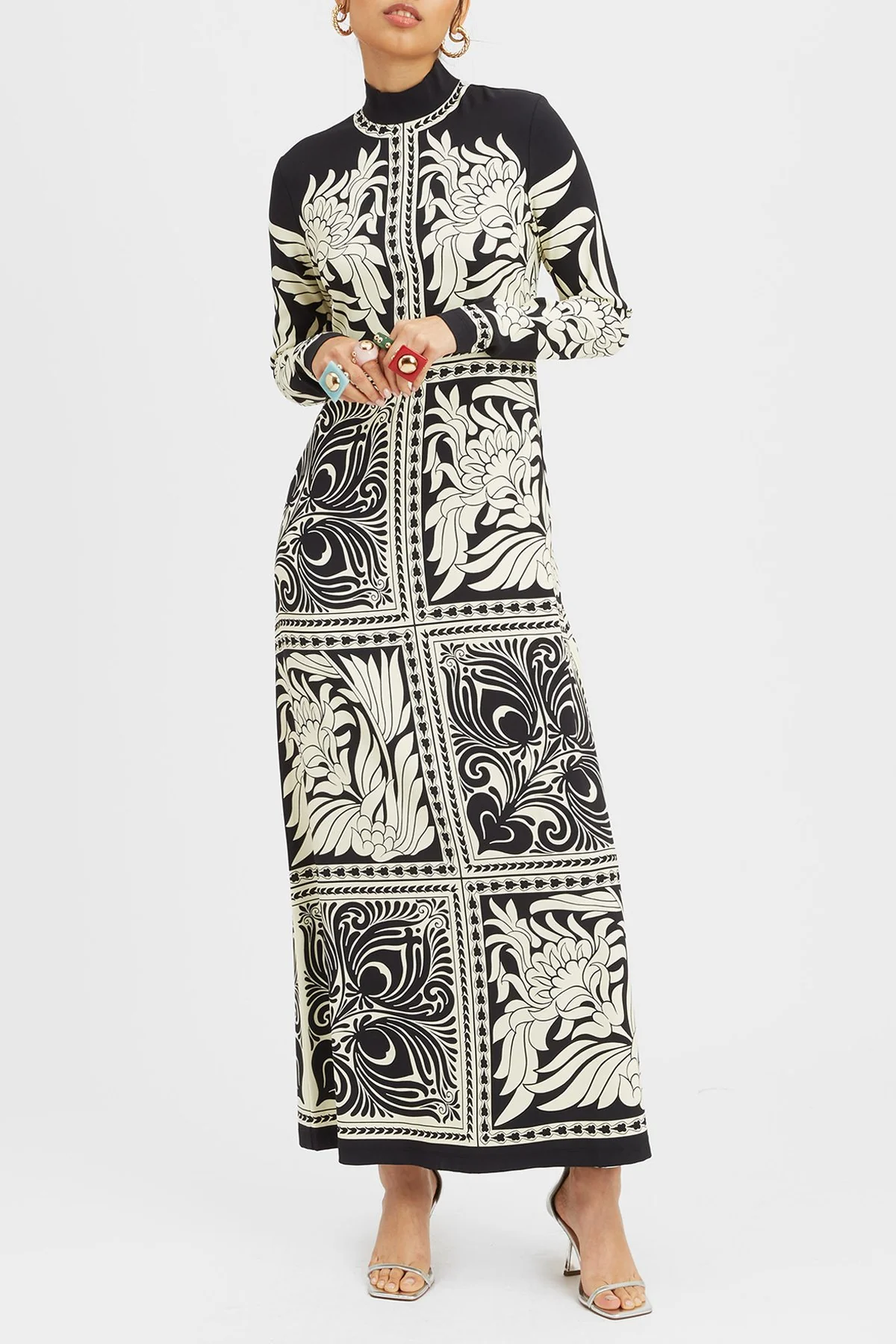 Halle Dress in Mix Tiles Placée - Image 2